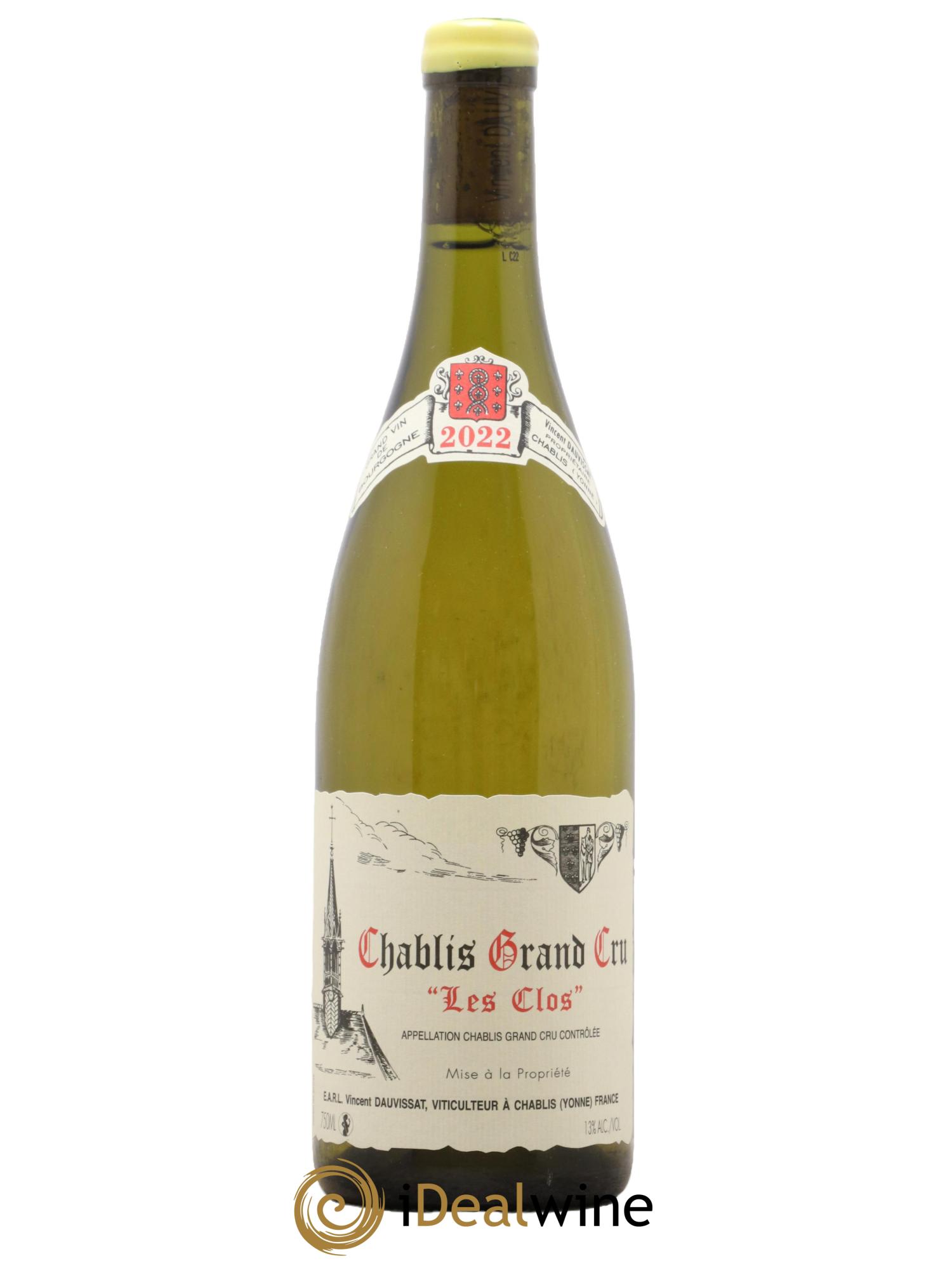 Chablis Grand Cru Les Clos Vincent Dauvissat (Domaine) 2022 - Posten von 1 Flasche - 0