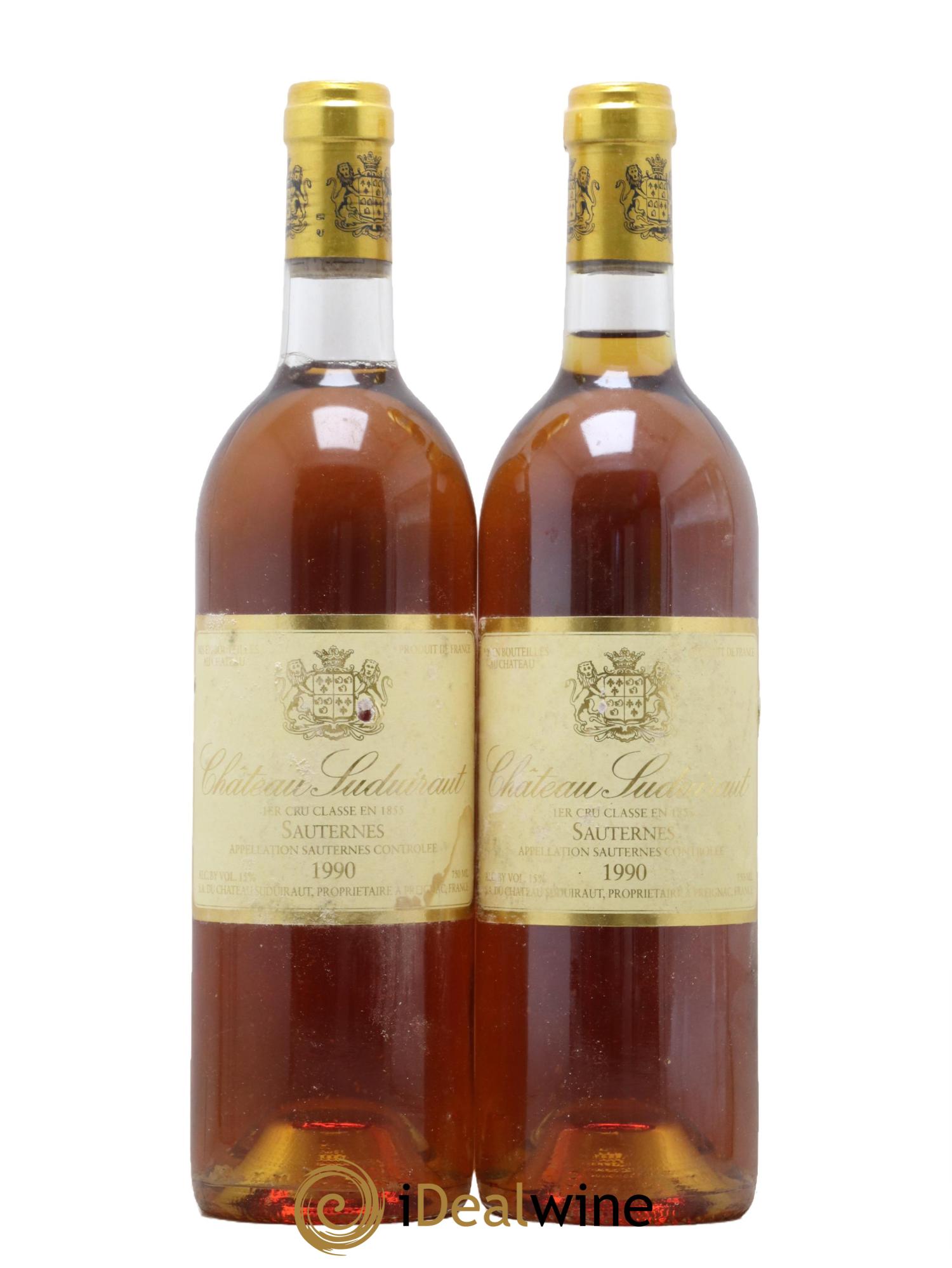 Château Suduiraut 1er Grand Cru Classé 1990 - Posten von 2 Flaschen - 0