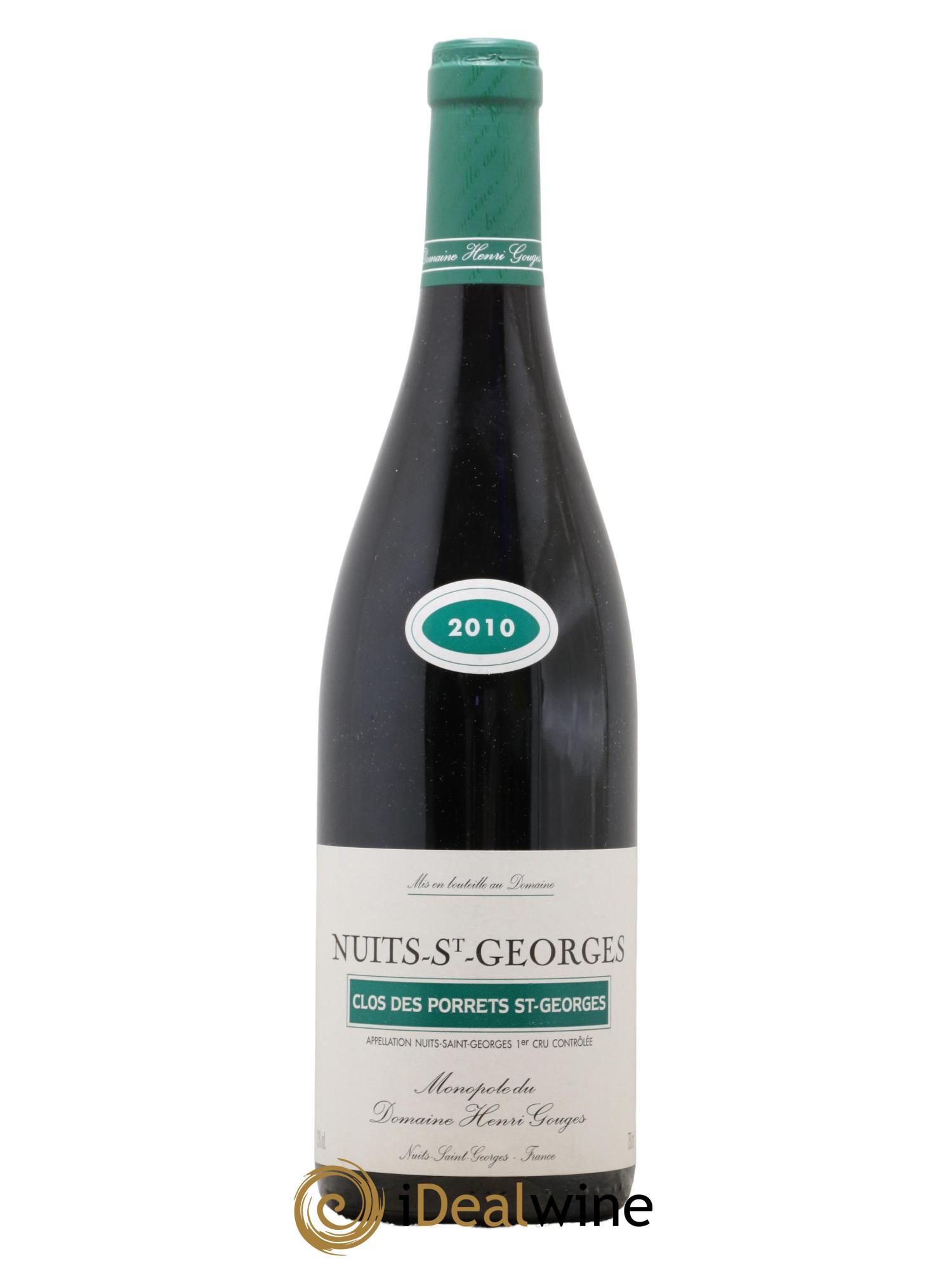 Nuits Saint-Georges 1er Cru Clos des Porrets St Georges Henri Gouges 2010 - Lot of 1 bottle - 0