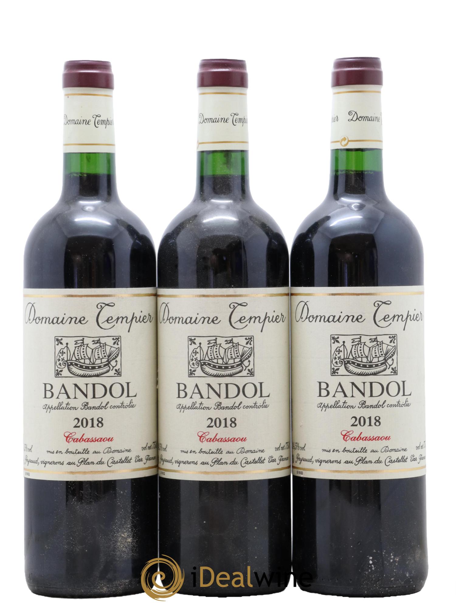 Bandol Domaine Tempier Cuvée Cabassaou Famille Peyraud 2018 - Lot of 3 bottles - 0