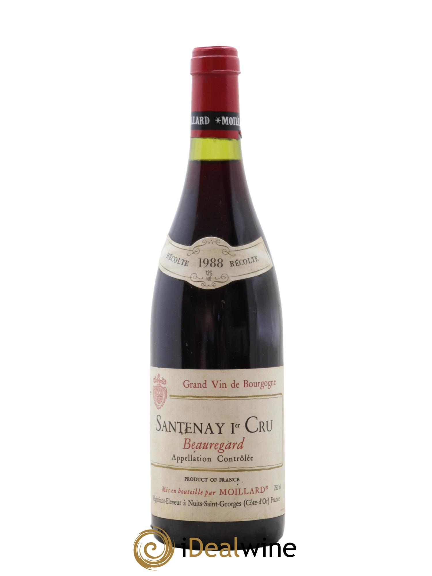 Santenay 1er Cru Beauregard Moillard 1988 - Posten von 1 Flasche - 0