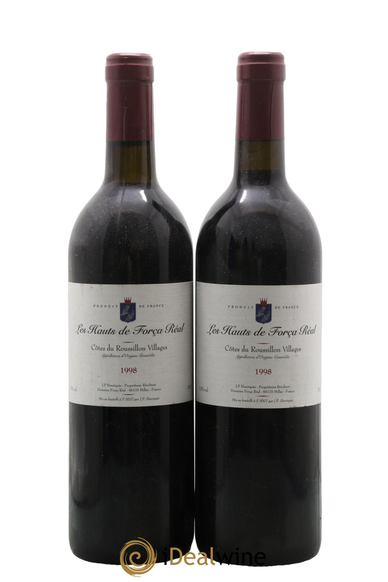 Côtes du Roussillon Les Hauts de Força Réal Domaine Força Réal 1998 - Lotto di 2 bottiglie - 0