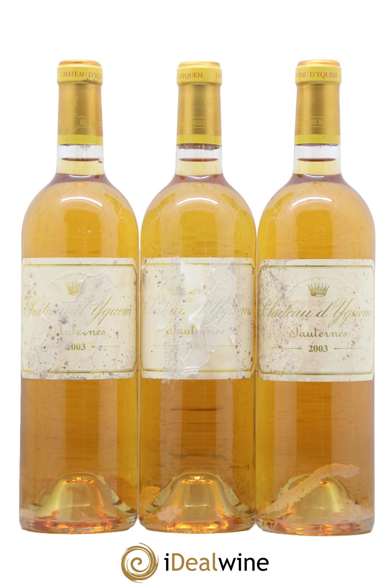 Château d' Yquem 1er Cru Classé Supérieur 2003 - Lot de 3 bouteilles - 0