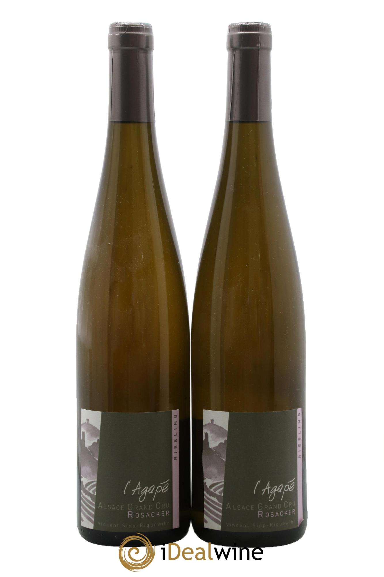 Alsace Riesling Grand Cru Rosacker Domaine Agapé 2008 - Posten von 2 Flaschen - 0