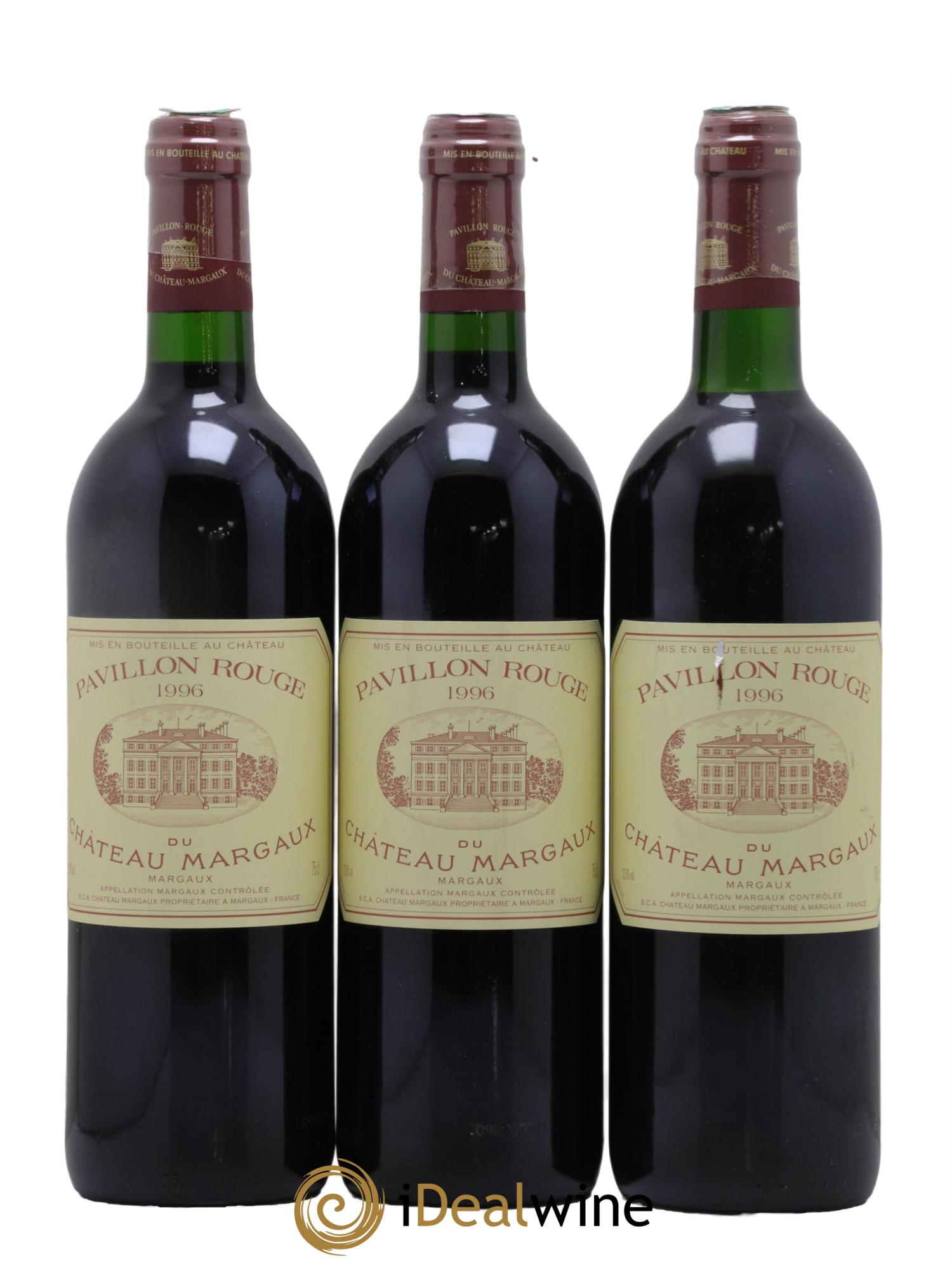 Pavillon Rouge du Château Margaux Second Vin 1996 - Lotto di 3 bottiglie - 0