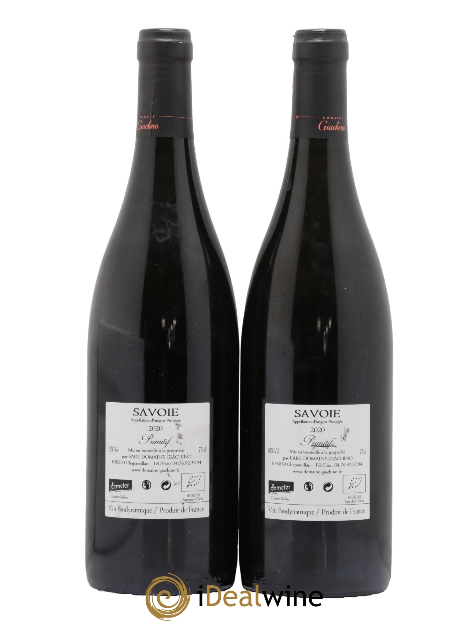 Vin de Savoie Primitif Giachino 2020 - Lot de 2 bouteilles - 1