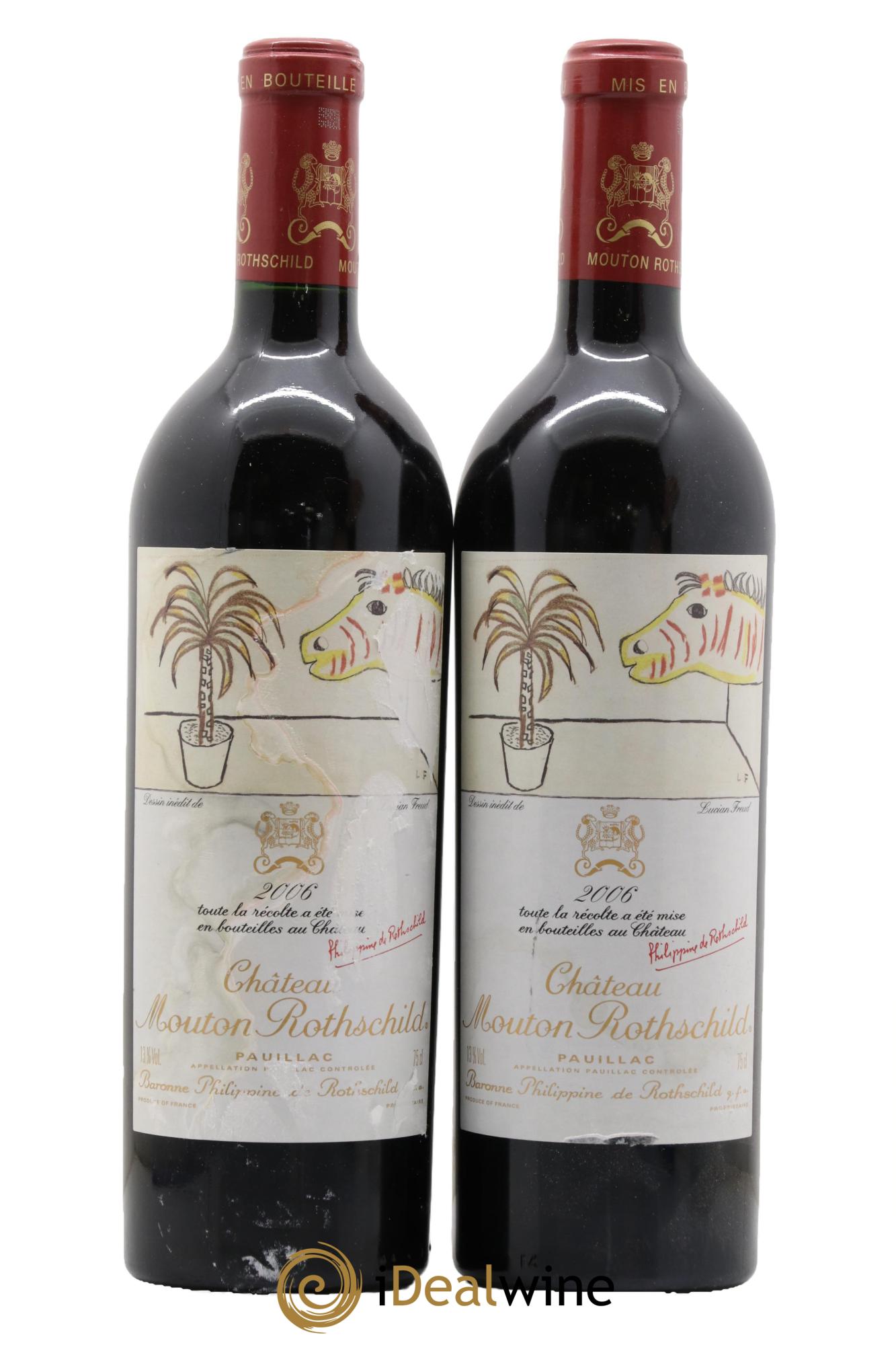 Château Mouton Rothschild 1er Grand Cru Classé 2006 - Lot de 2 bouteilles - 0