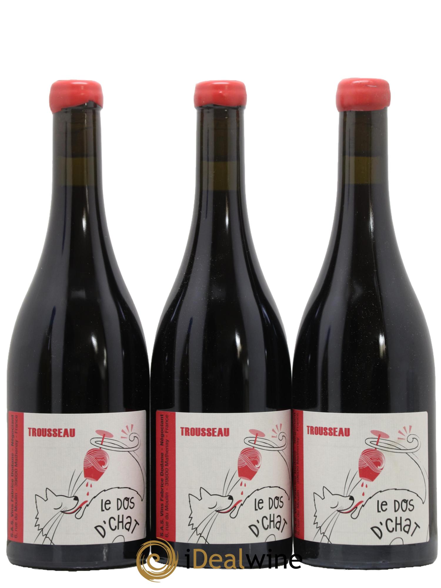 Côtes du Jura Trousseau Le Dos d'Chat Fabrice Dodane 2019 - Lot of 3 bottles - 0