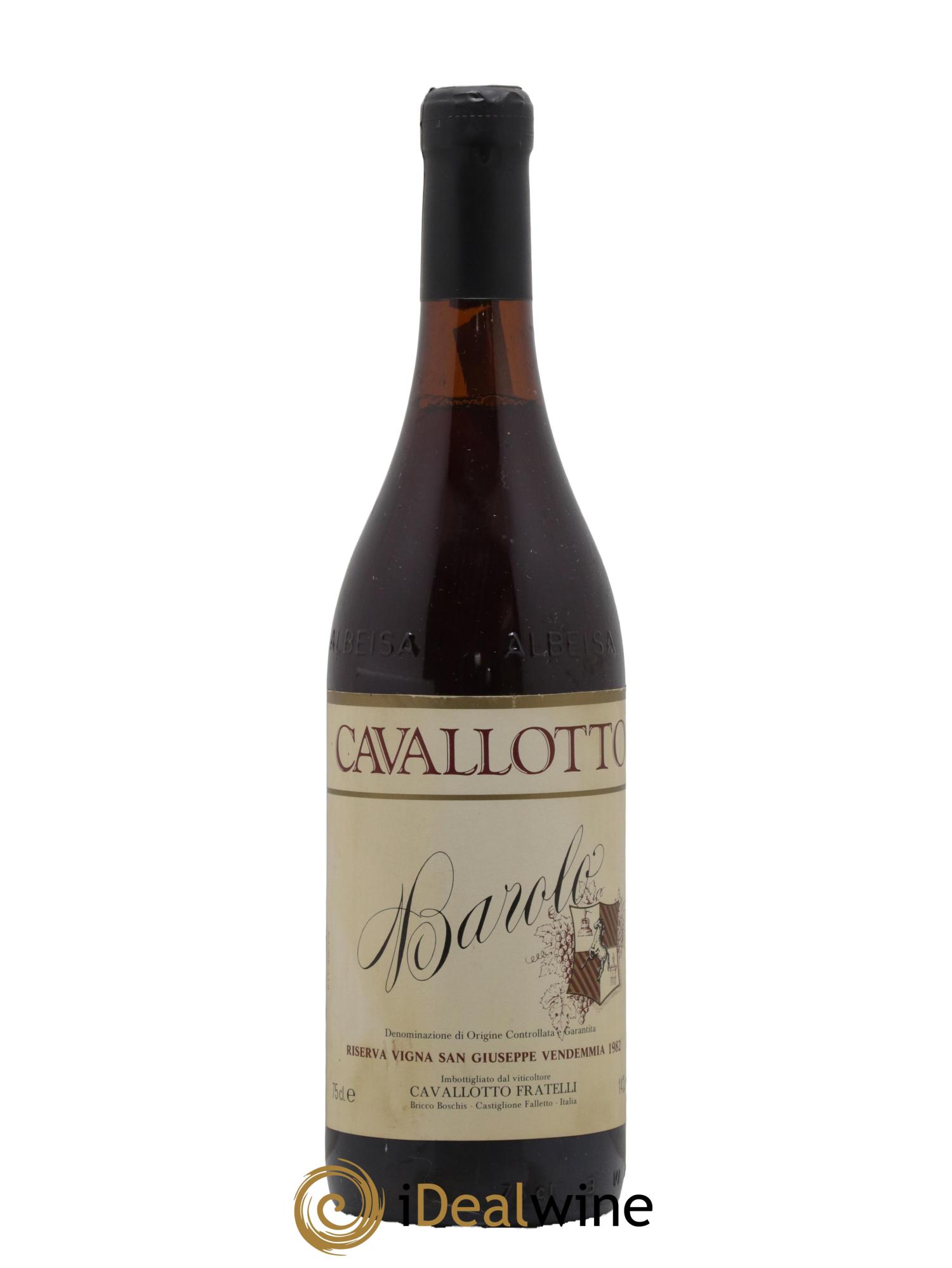 Barolo DOCG Riserva Vigna San Giuseppe Cavallotto 1982 - Lotto di 1 bottiglia - 0