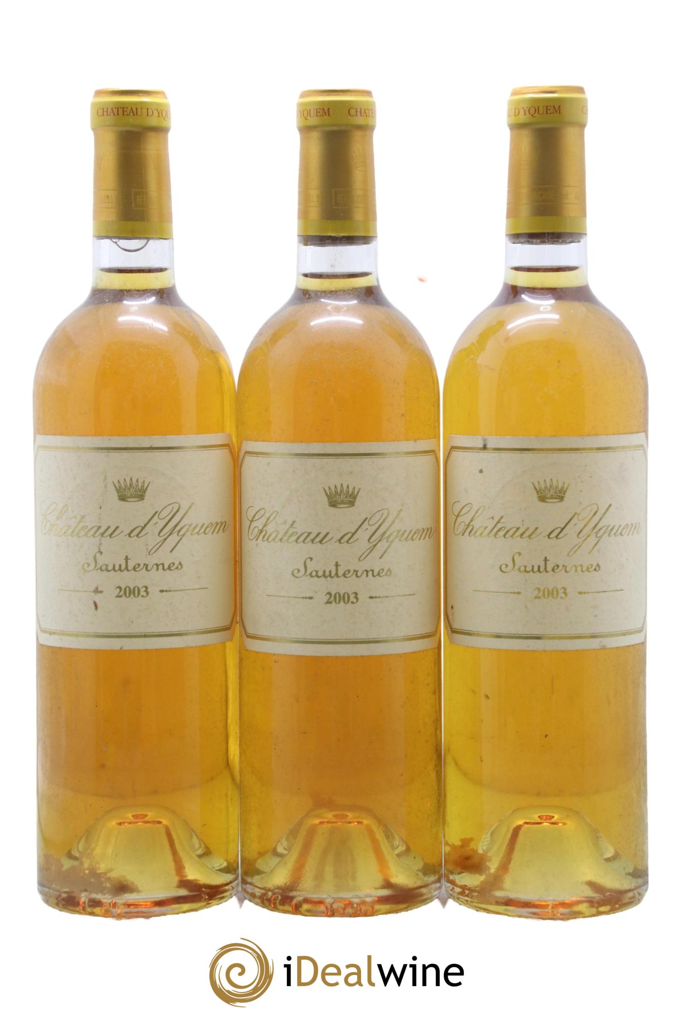 Château d' Yquem 1er Cru Classé Supérieur 2003 - Lot de 3 bouteilles - 0