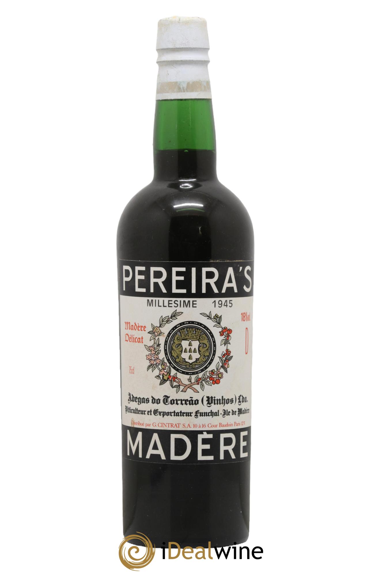 Madère Madere Delicat Pereiras 1945 - Posten von 1 Flasche - 0