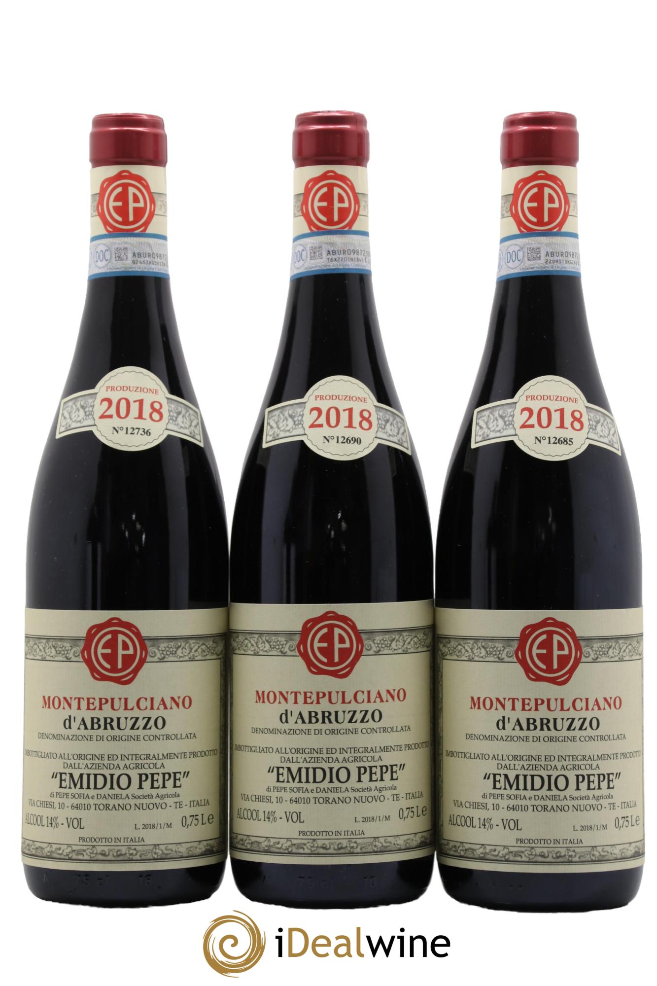 Montepulciano d'Abruzzo DOC Emidio Pepe 2018 - Posten von 3 Flaschen - 0