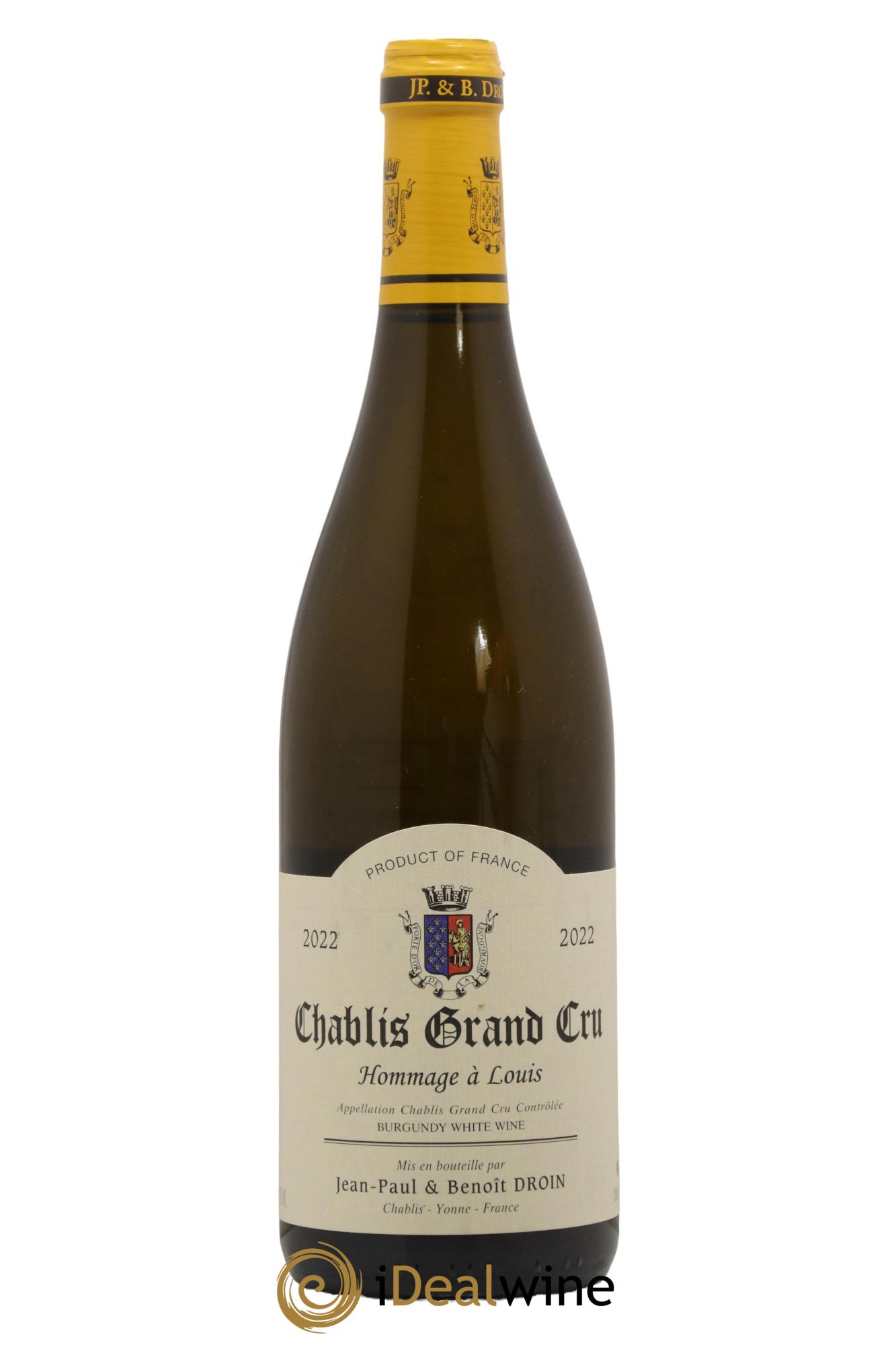 Chablis Grand Cru Hommage à Louis Jean-Paul & Benoît Droin (Domaine) 2022 - Posten von 1 Flasche - 0