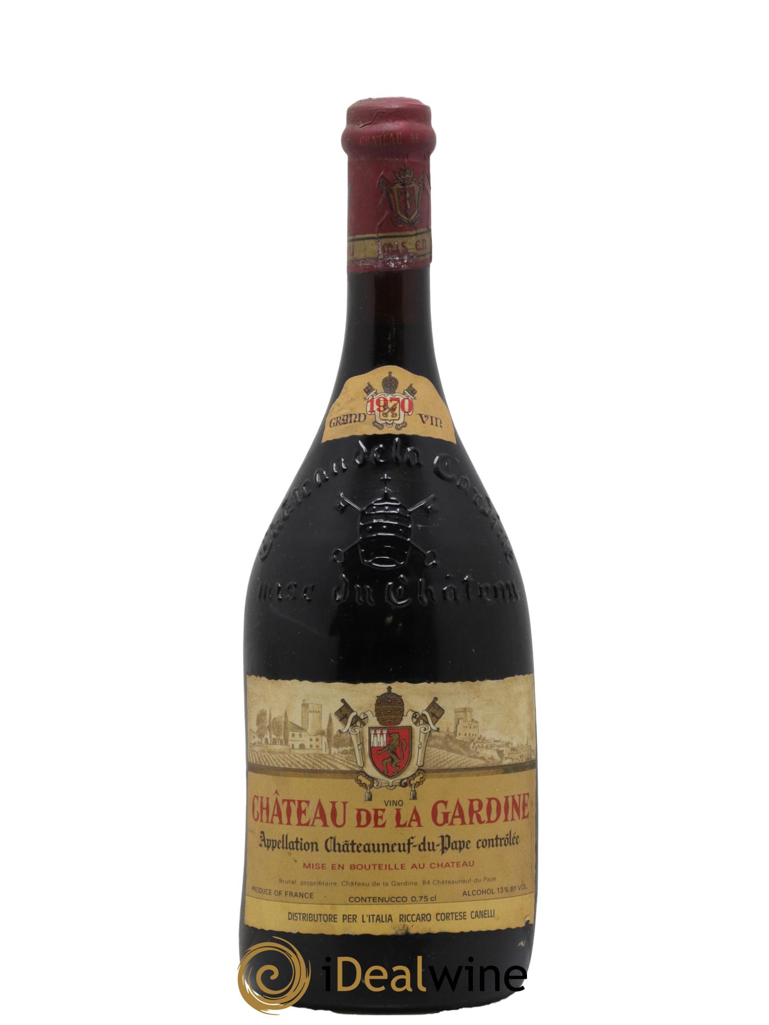 Châteauneuf-du-Pape Château de La Gardine Famille Brunel 1970 - Lotto di 1 bottiglia - 0