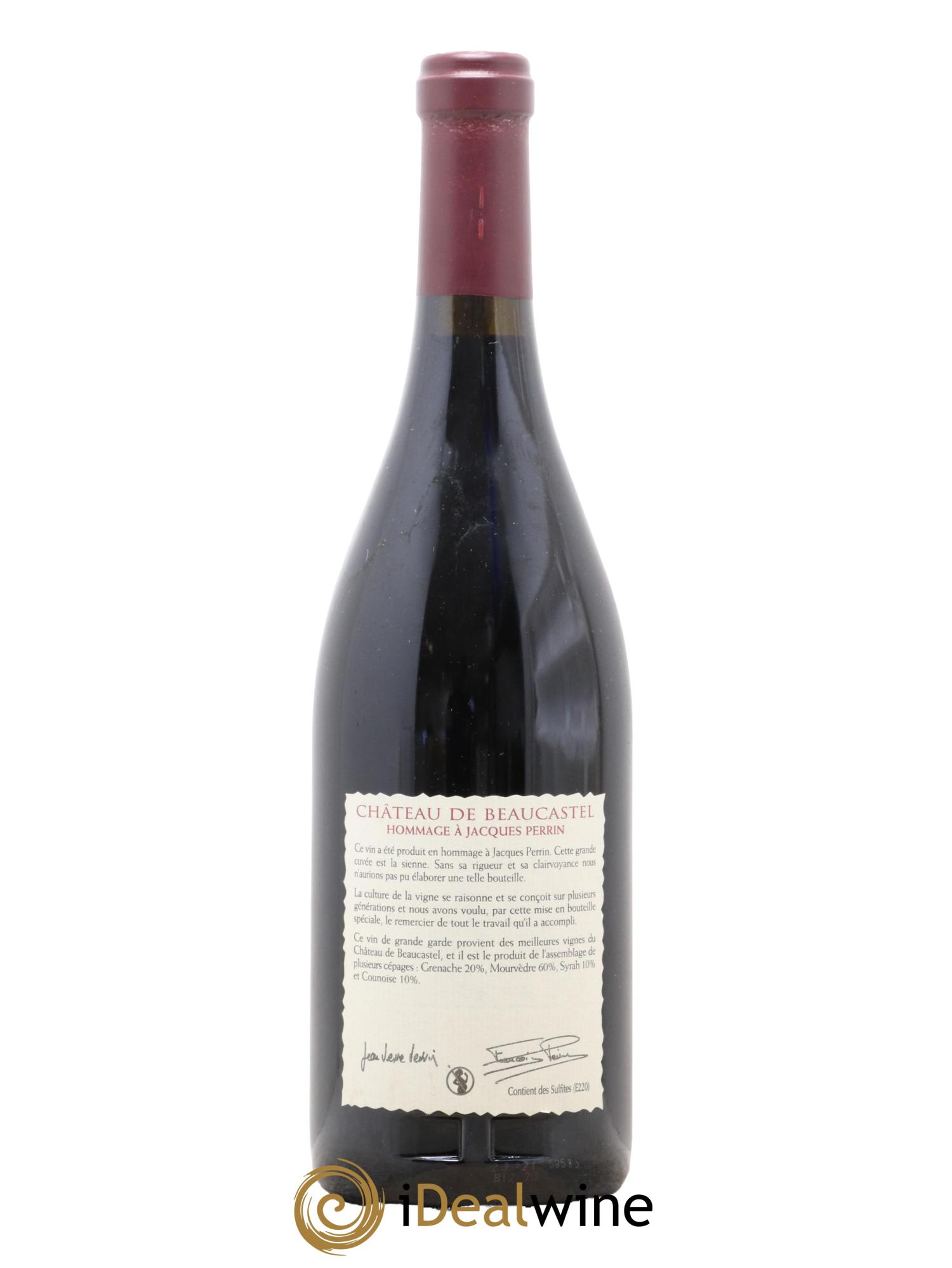 Châteauneuf-du-Pape Château de Château de Beaucastel Hommage à Jacques Perrin Famille Perrin 2007 - Lotto di 1 bottiglia - 1