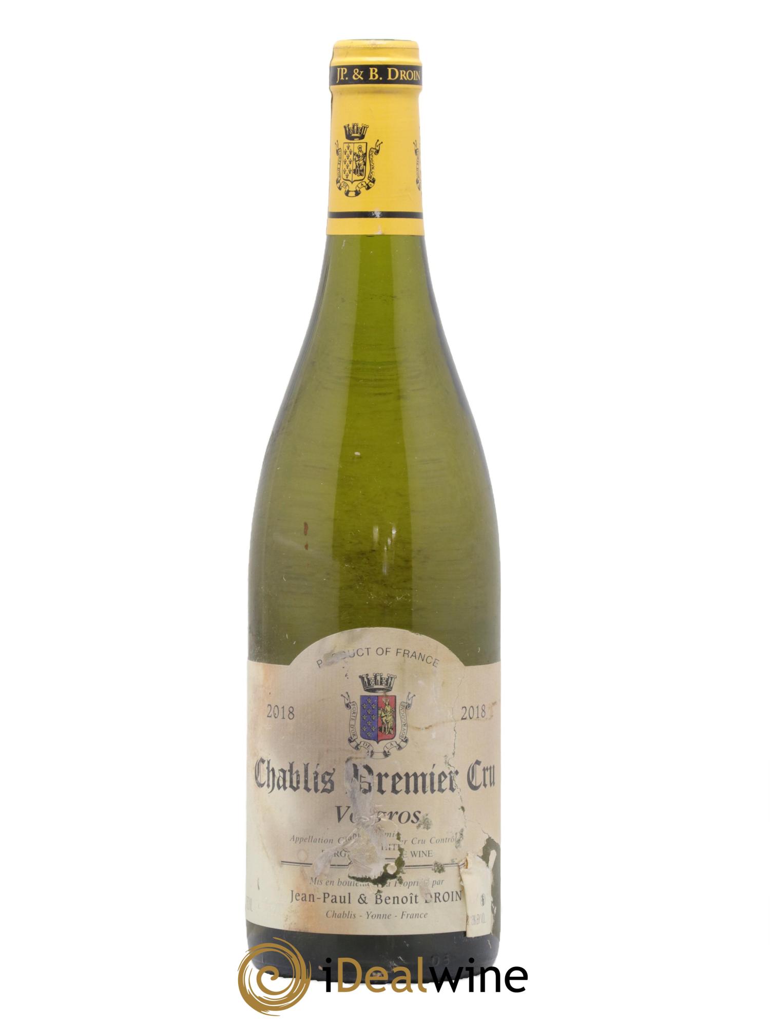 Chablis 1er Cru Vosgros Jean-Paul & Benoît Droin (Domaine) 2018 - Lot de 1 bouteille - 0