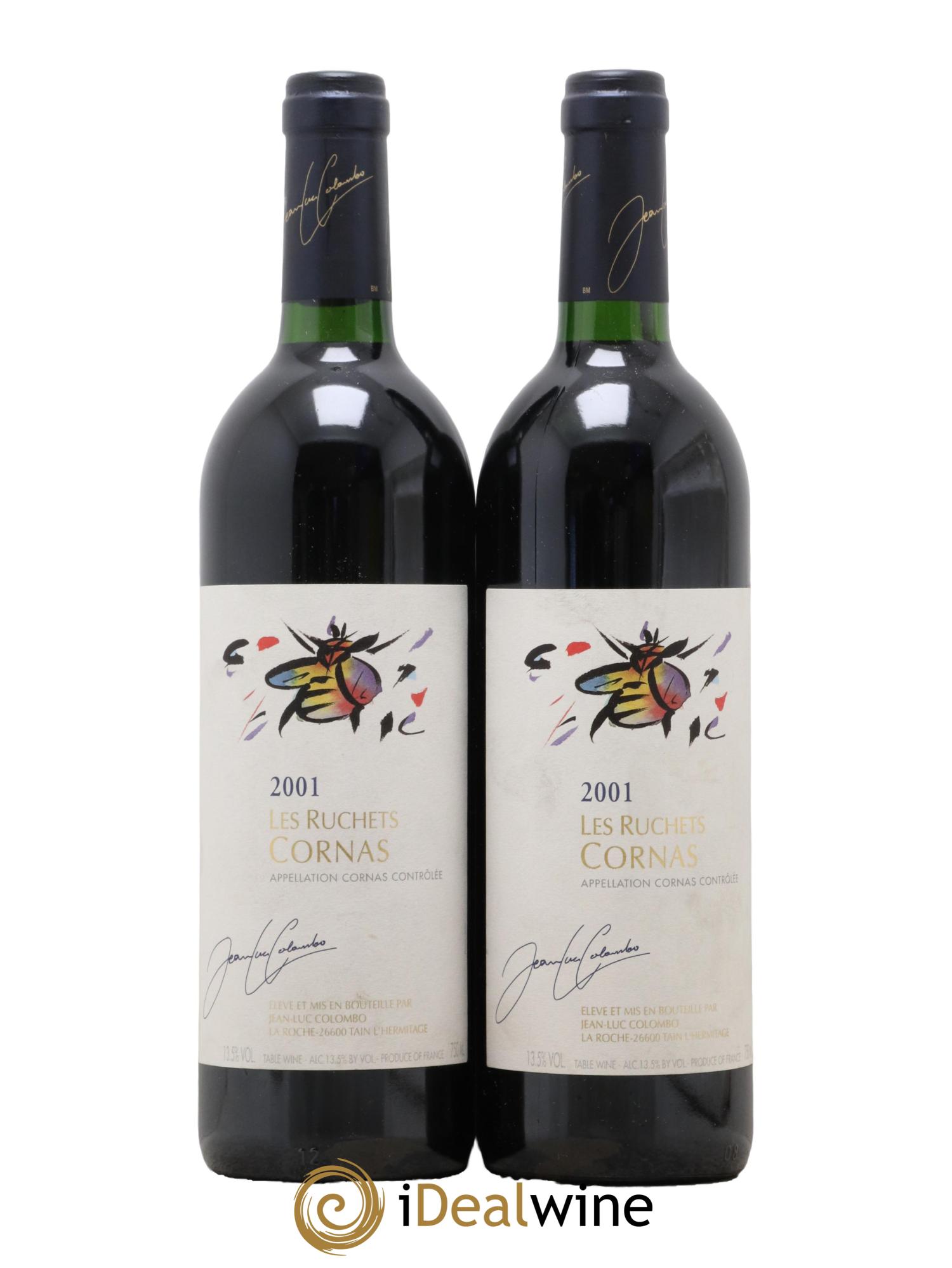 Cornas les Ruchets Jean-Luc Colombo 2001 - Lotto di 2 bottiglie - 0