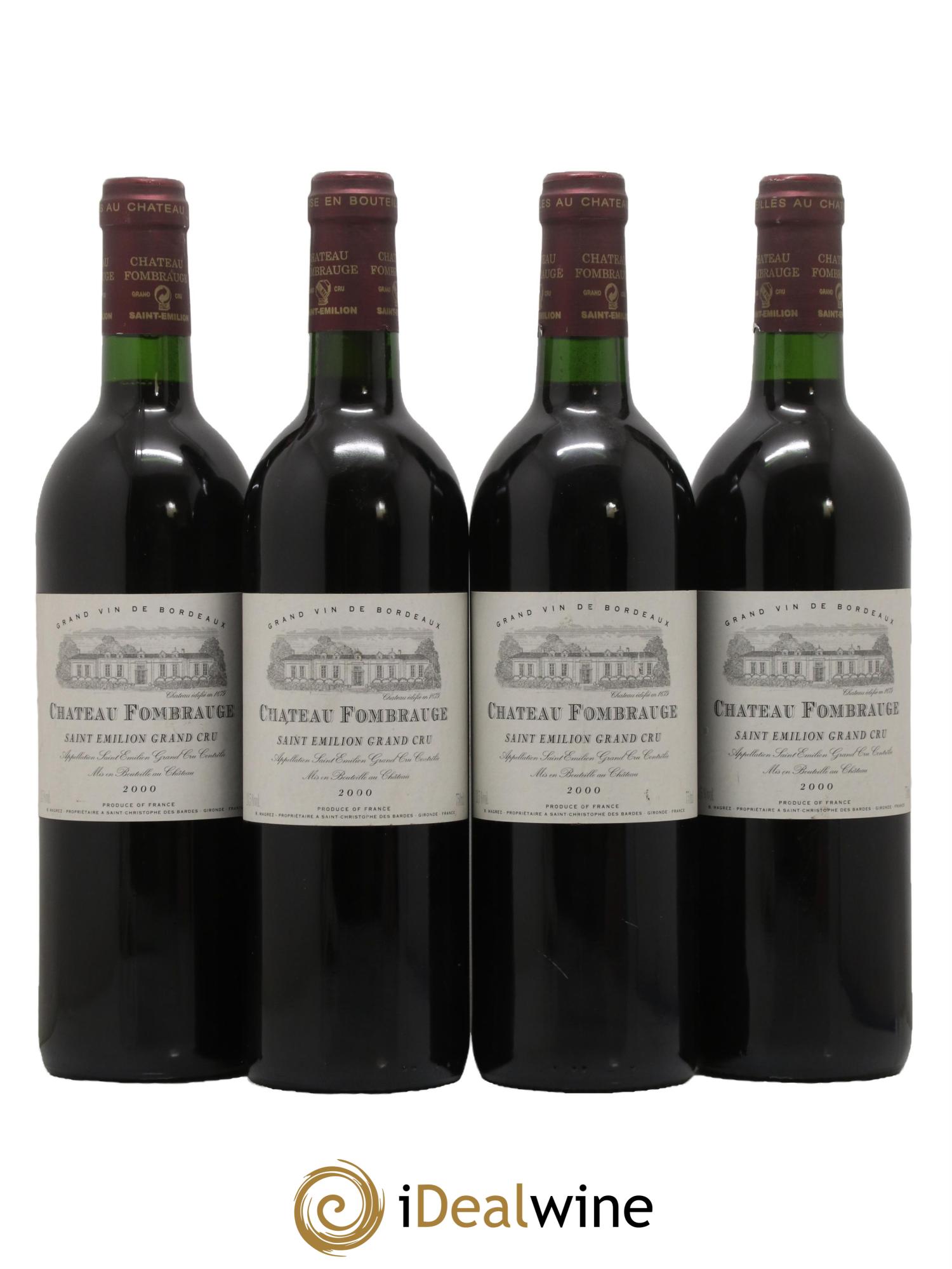 Château Fombrauge Grand Cru Classé 2000 - Lot de 4 bouteilles - 0