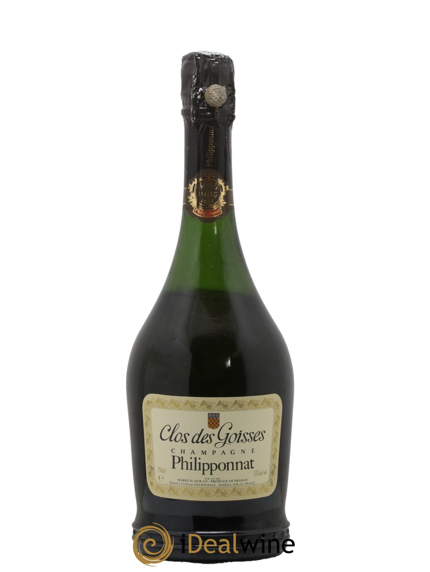 Clos des Goisses Philipponnat 1985 - Lotto di 1 bottiglia - 0