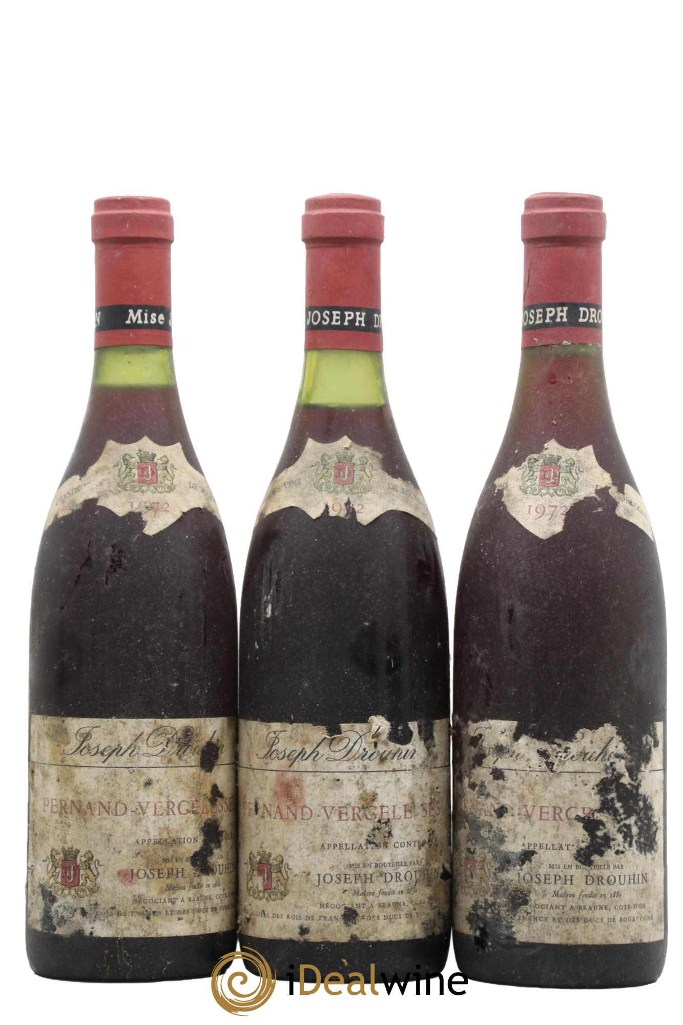 Pernand-Vergelesses Joseph Drouhin 1972 - Lot of 3 bottles - 0