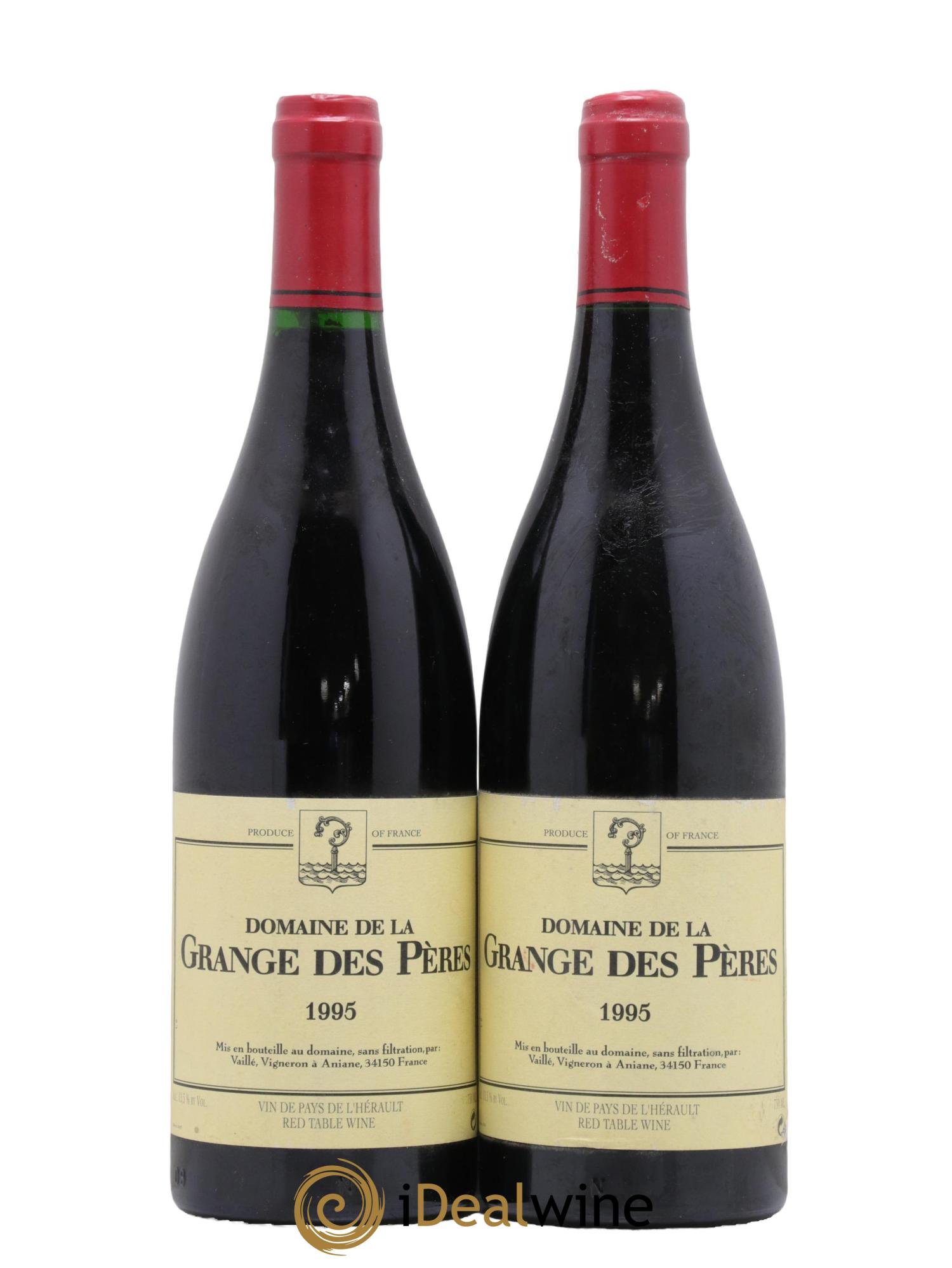 IGP Pays d'Hérault Grange des Pères Laurent Vaillé 1995 - Lot of 2 bottles - 0