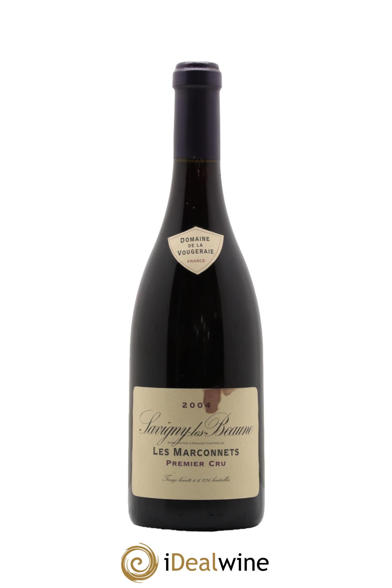 Savigny-lès-Beaune 1er Cru Les Marconnets La Vougeraie 2004 - Posten von 1 Flasche - 0