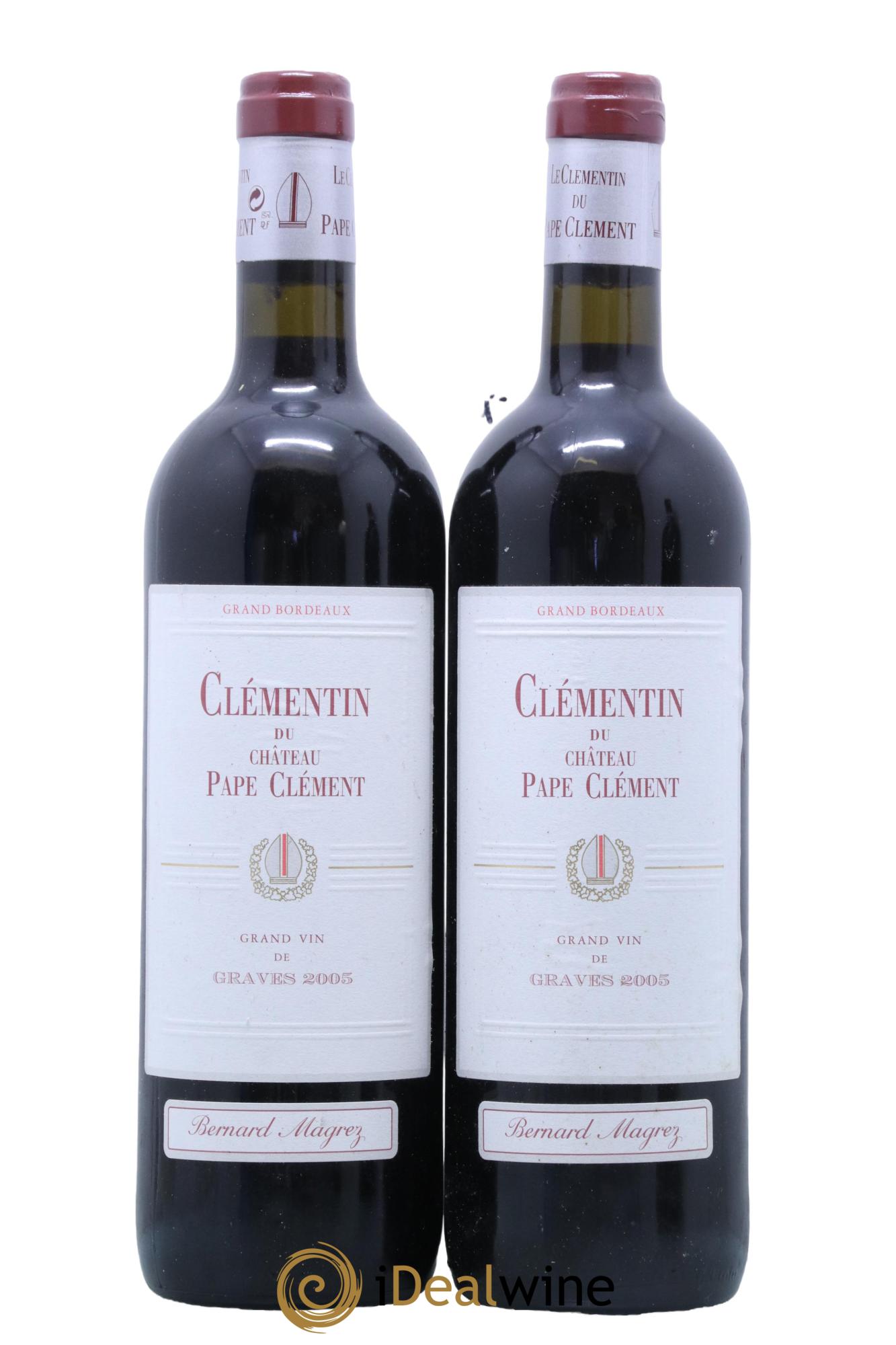 Le Clémentin de Pape Clément Second Vin 2005 - Posten von 2 Flaschen - 0