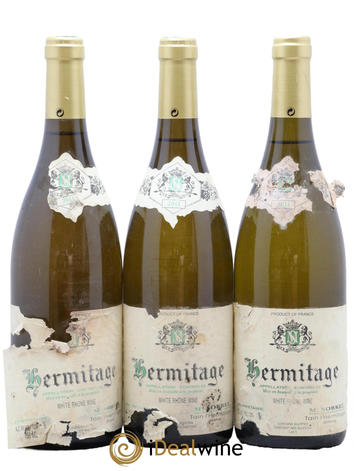 Hermitage Marc Sorrel  2011 - Lot de 3 bouteilles - 0