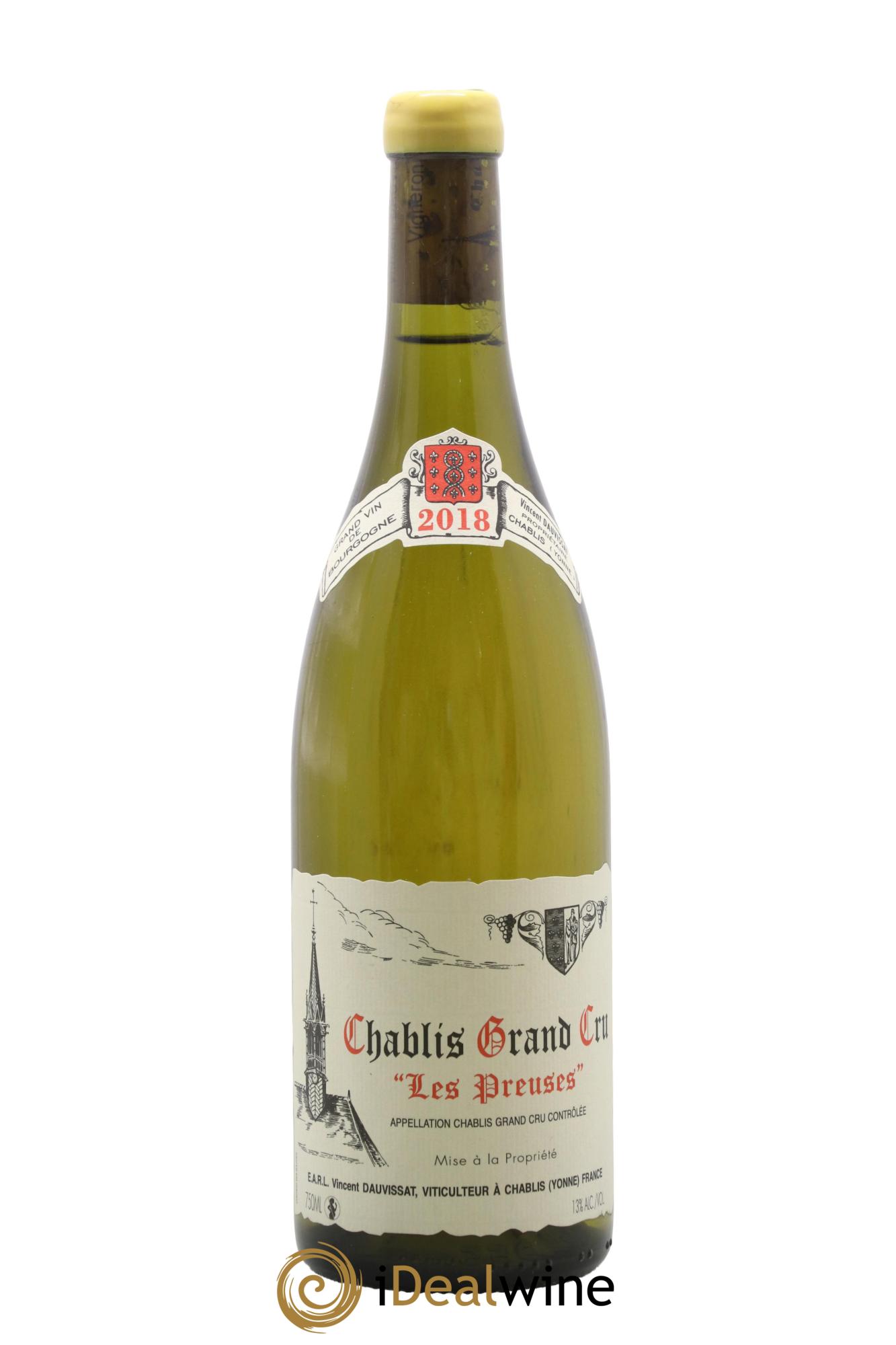 Chablis Grand Cru Les Preuses Vincent Dauvissat (Domaine) 2018 - Lotto di 1 bottiglia - 0