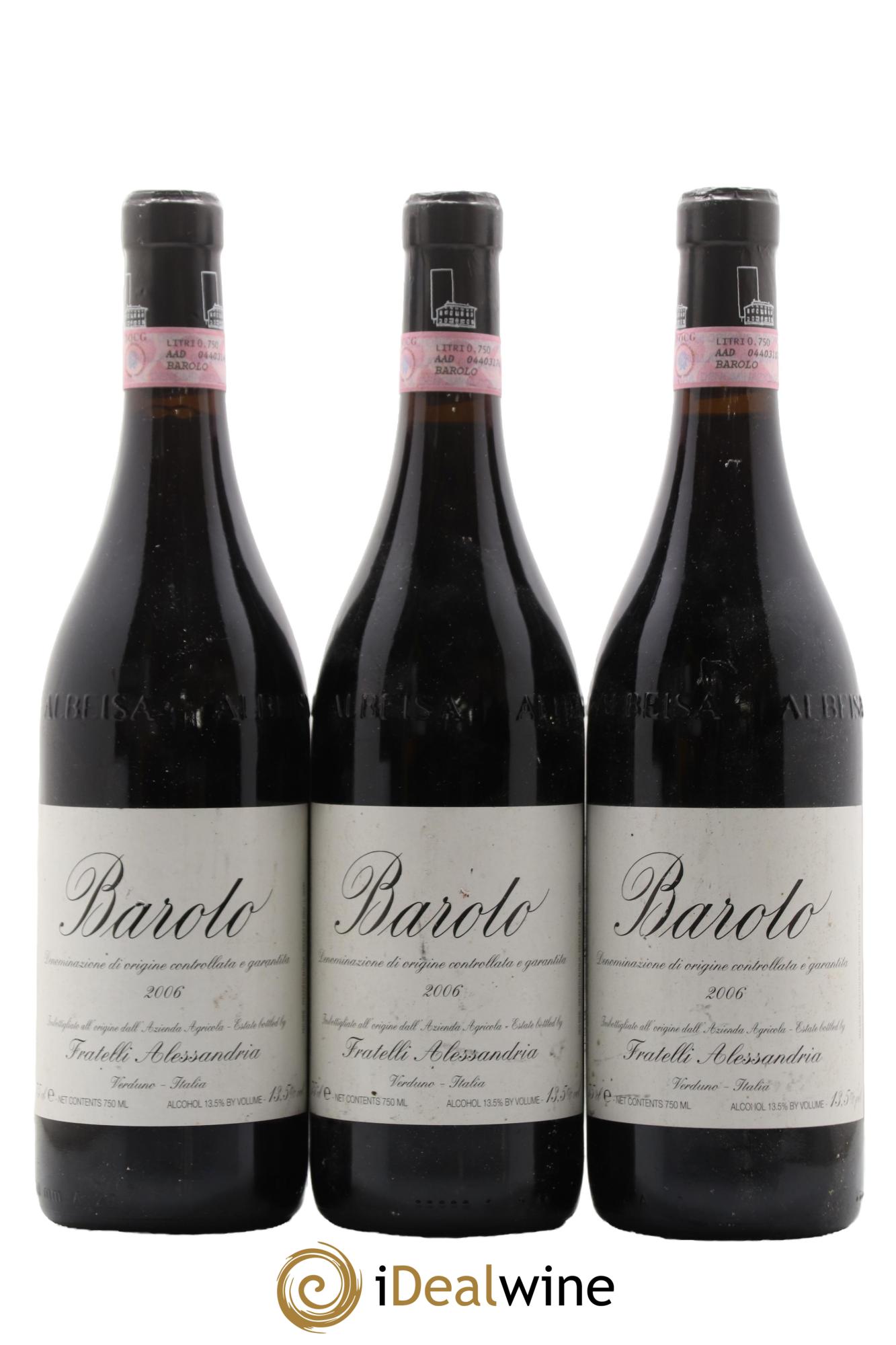 Barolo DOCG Fratelli Alessandria 2006 - Posten von 3 Flaschen - 0