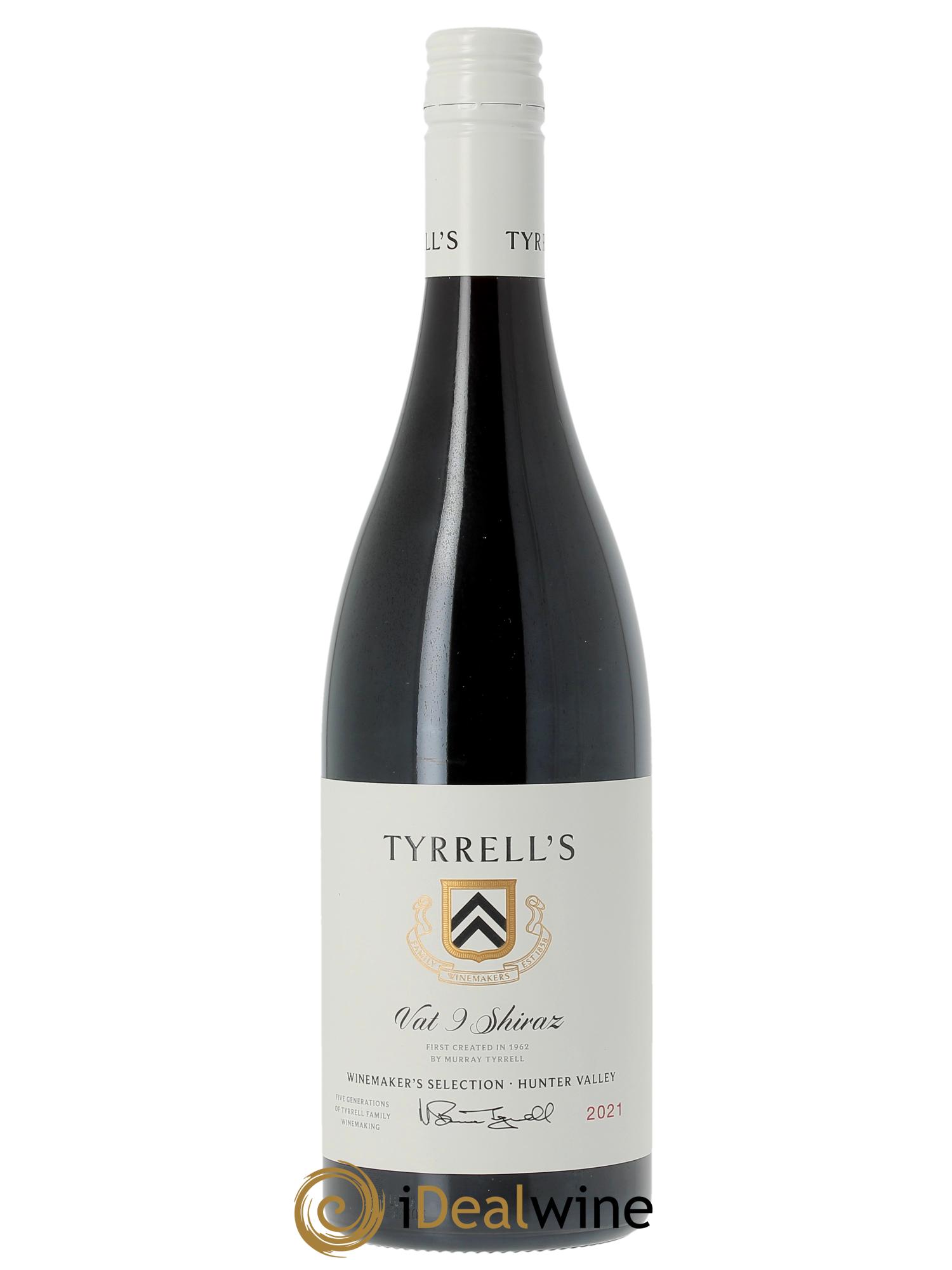 Hunter Valley Tyrrell's Wines Vat 9 Shiraz  2021 - Lot de 1 bouteille - 0