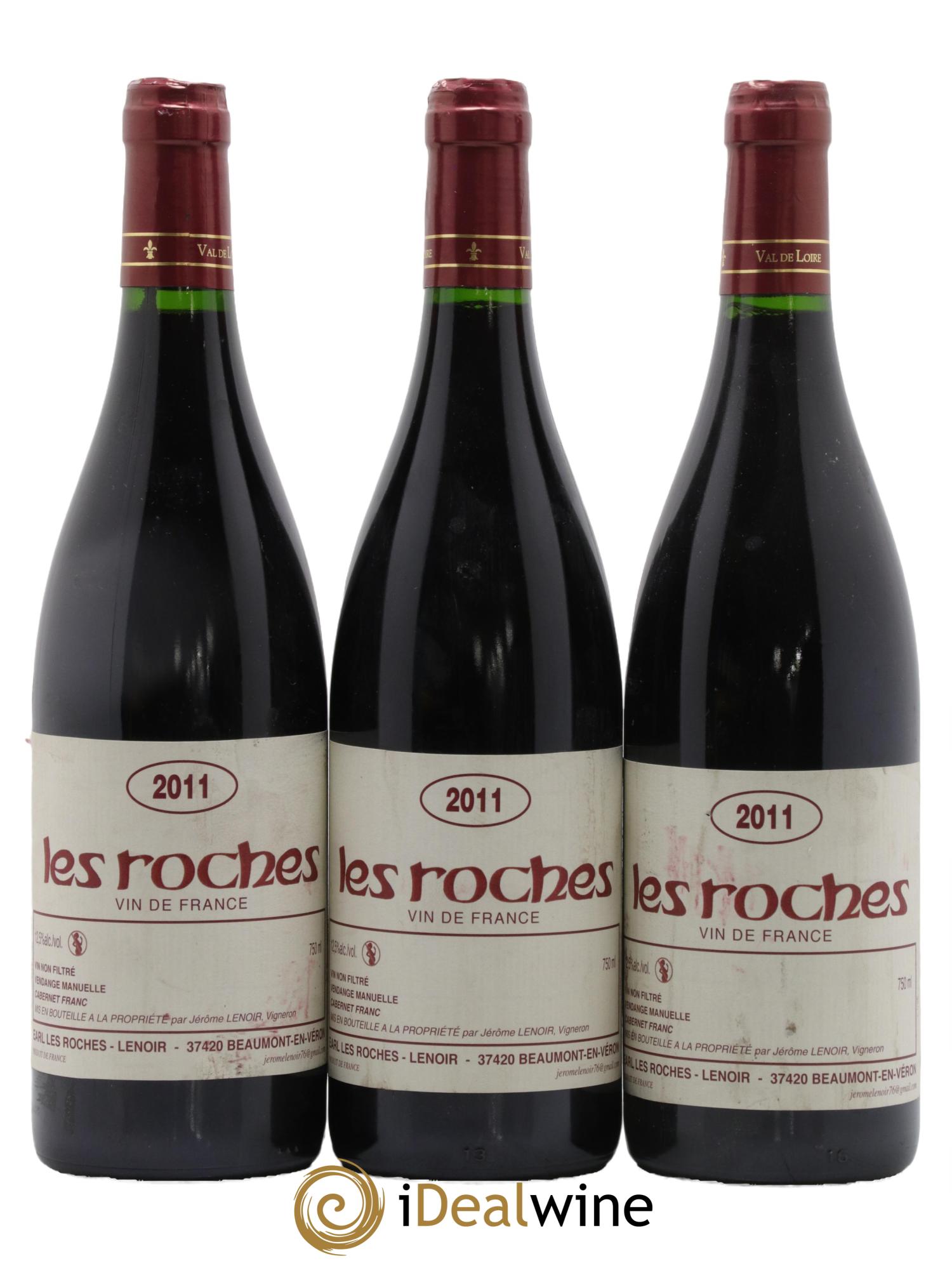 Vin de France Les Roches Lenoir (Domaine) 2011 - Lot de 3 bouteilles - 0