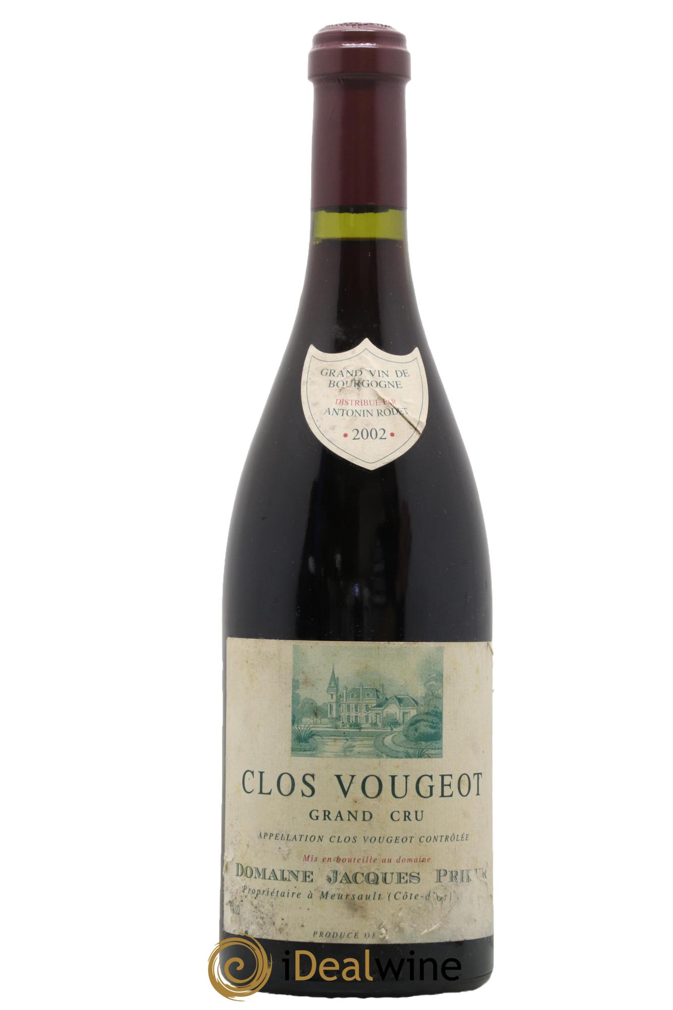 Clos de Vougeot Grand Cru Jacques Prieur (Domaine) 2002 - Lotto di 1 bottiglia - 0