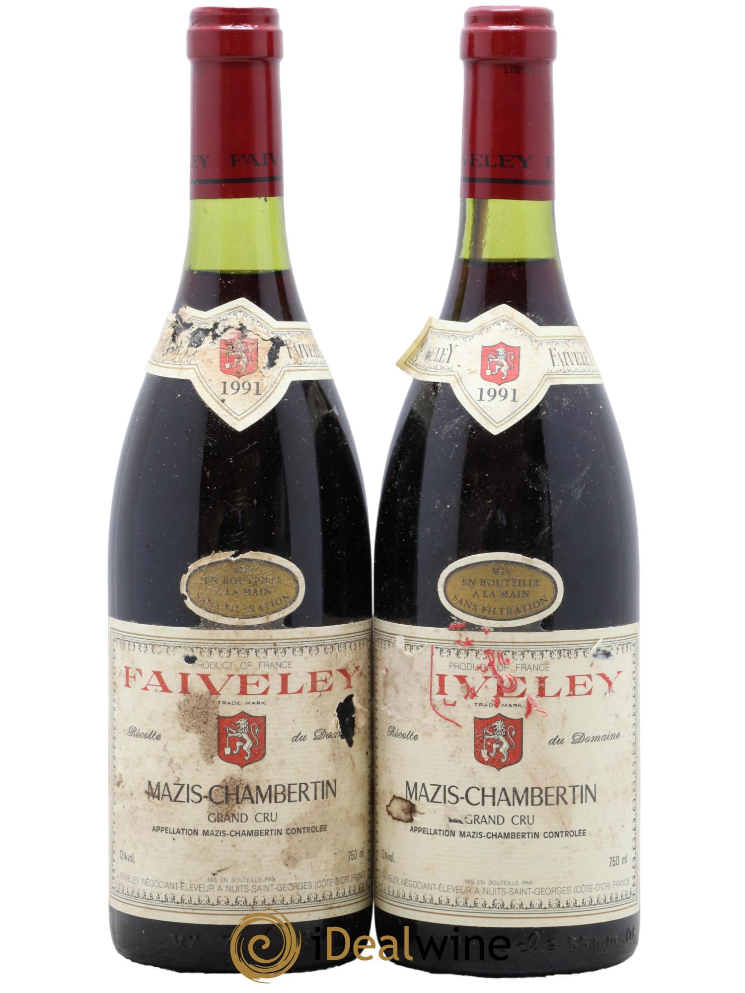 Mazis-Chambertin Grand Cru Faiveley  1991 - Lot of 2 bottles - 0