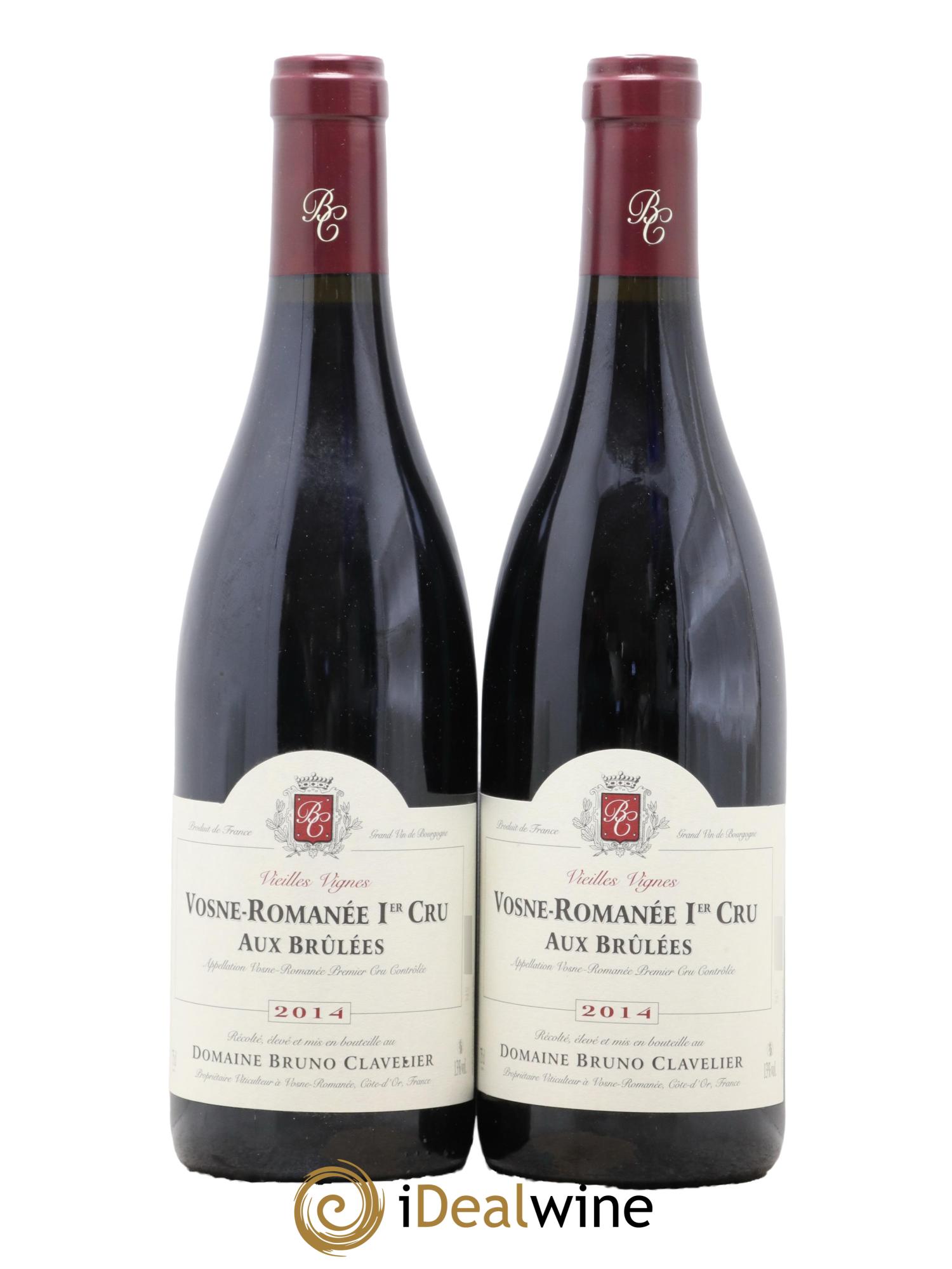 Vosne-Romanée 1er Cru Aux Brulées Vieilles Vignes Bruno Clavelier 2014 - Lot of 2 bottles - 0