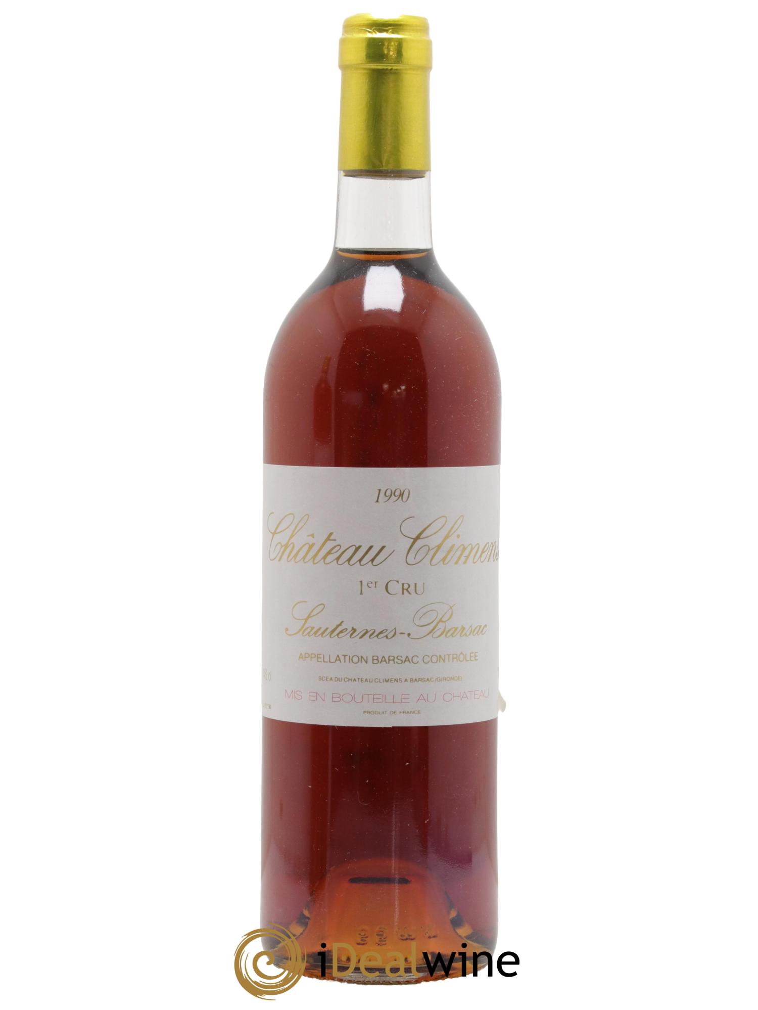 Château Climens 1er Grand Cru Classé 1990 - Posten von 1 Flasche - 0