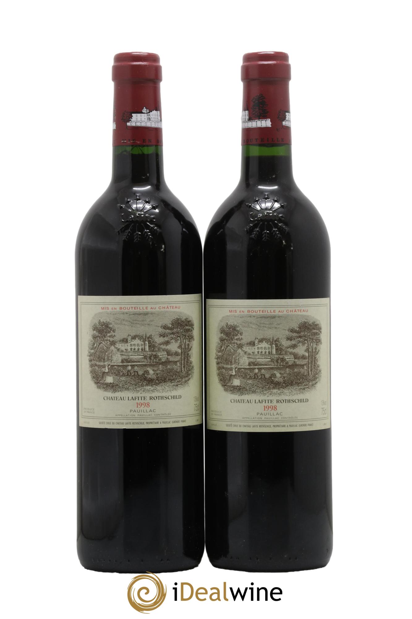 Château Lafite Rothschild 1er Grand Cru Classé 1998 - Lot of 2 bottles - 0