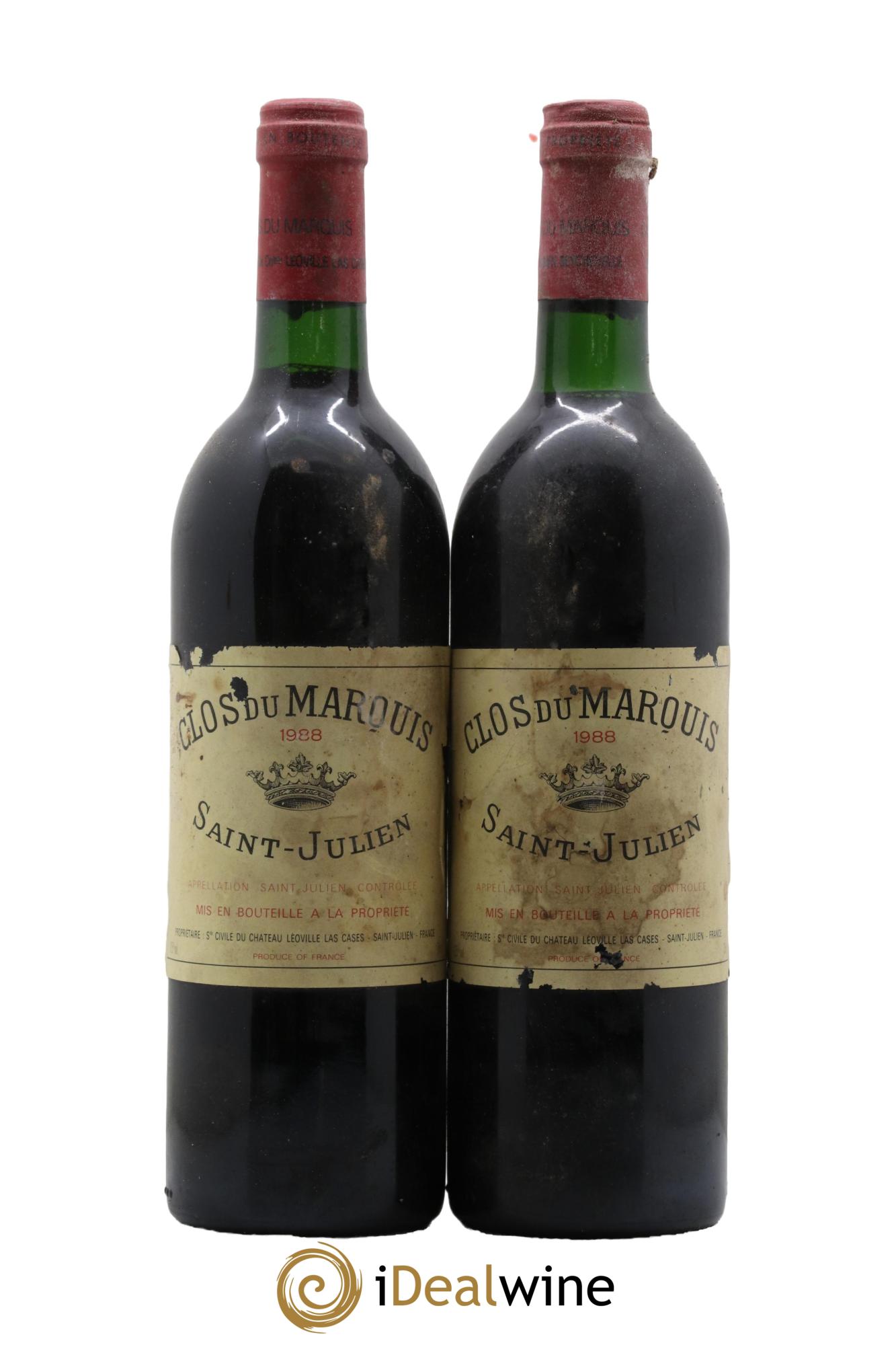 Clos du Marquis 1988 - Lot of 2 bottles - 0