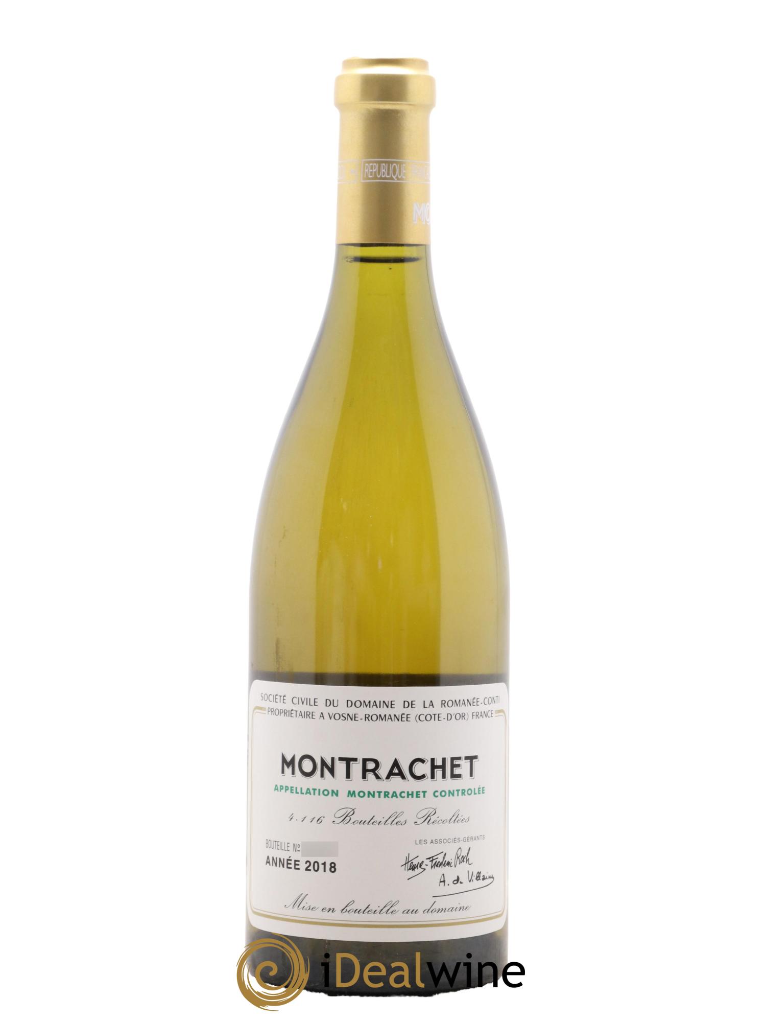 Montrachet Grand Cru Domaine de la Romanée-Conti  2018 - Lot de 1 bouteille - 0