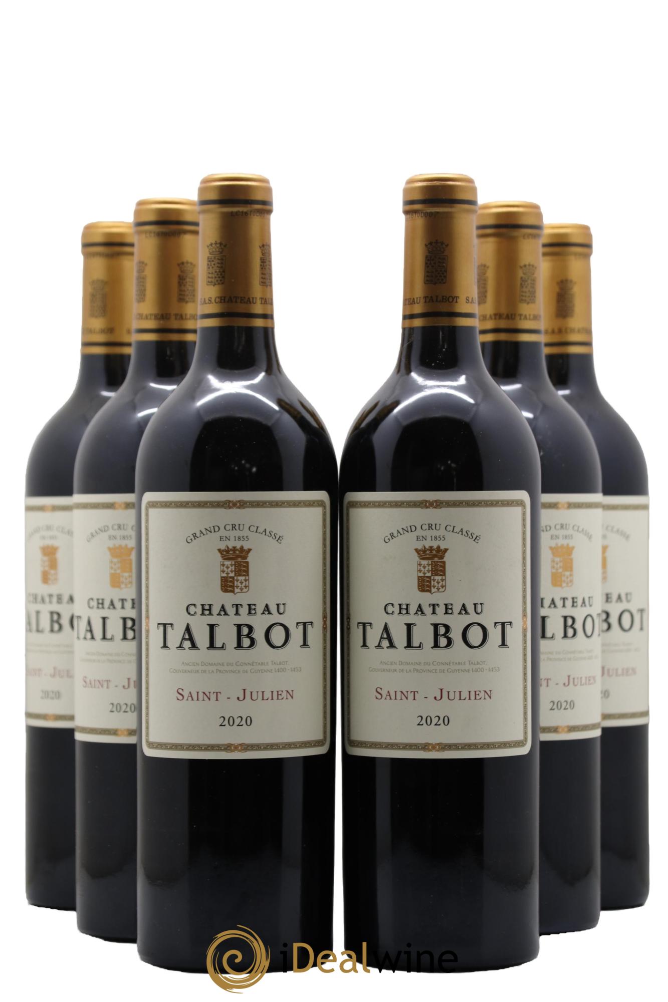 Château Talbot 4ème Grand Cru Classé 2020 - Lot of 6 bottles - 0