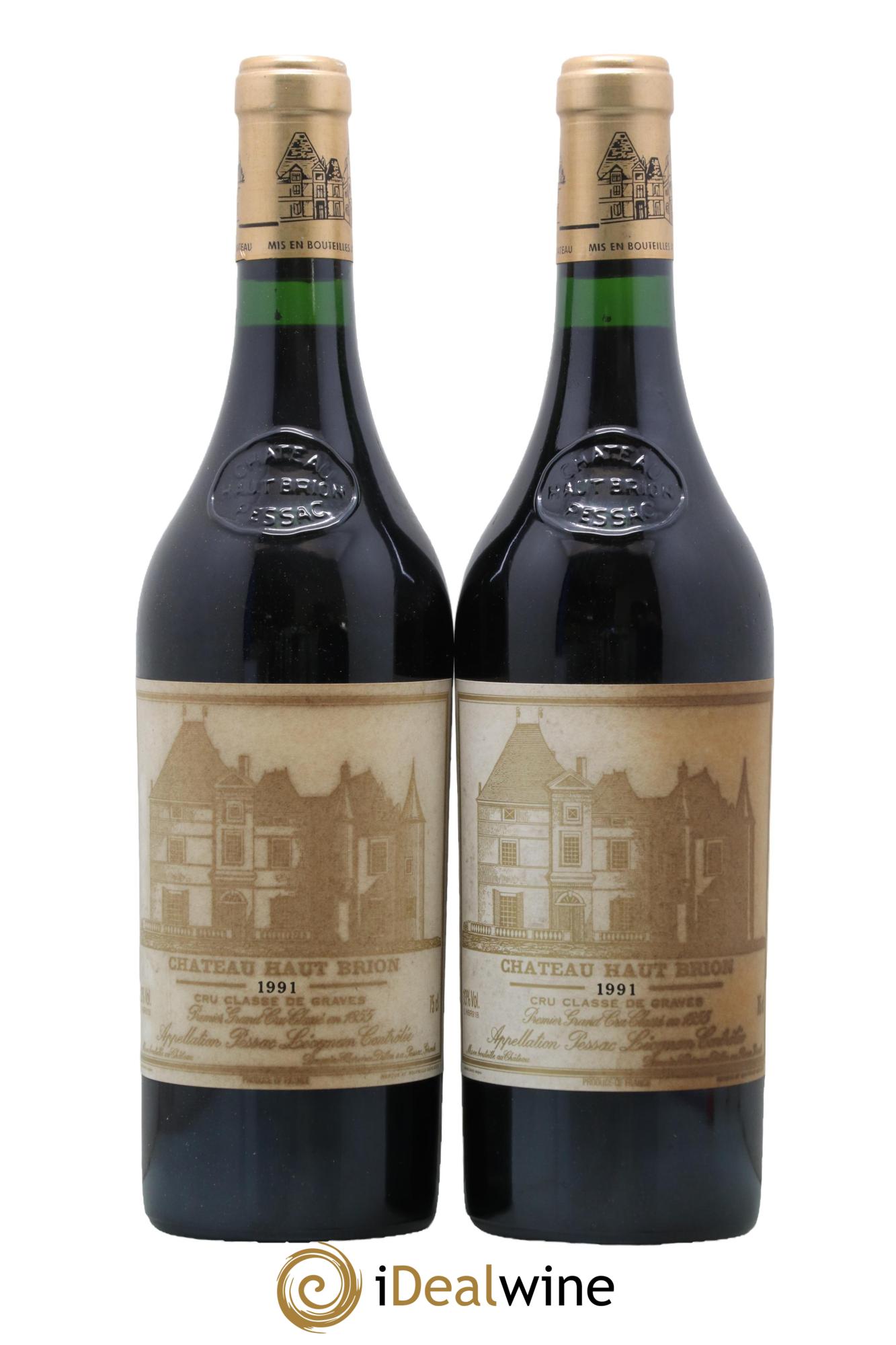 Château Haut Brion 1er Grand Cru Classé 1991 - Lot of 2 bottles - 0