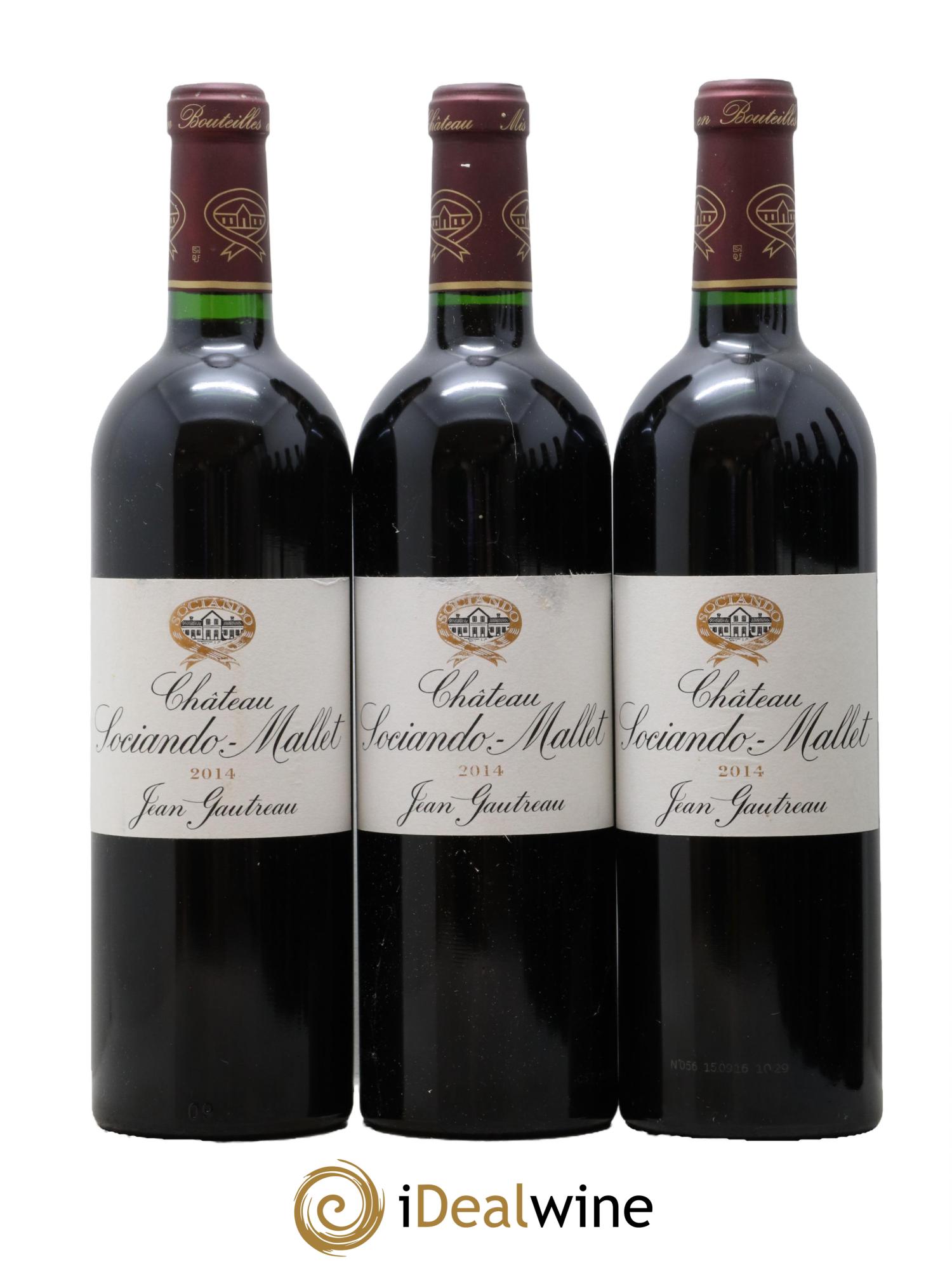 Château Sociando Mallet 2014 - Lot de 3 bouteilles - 0