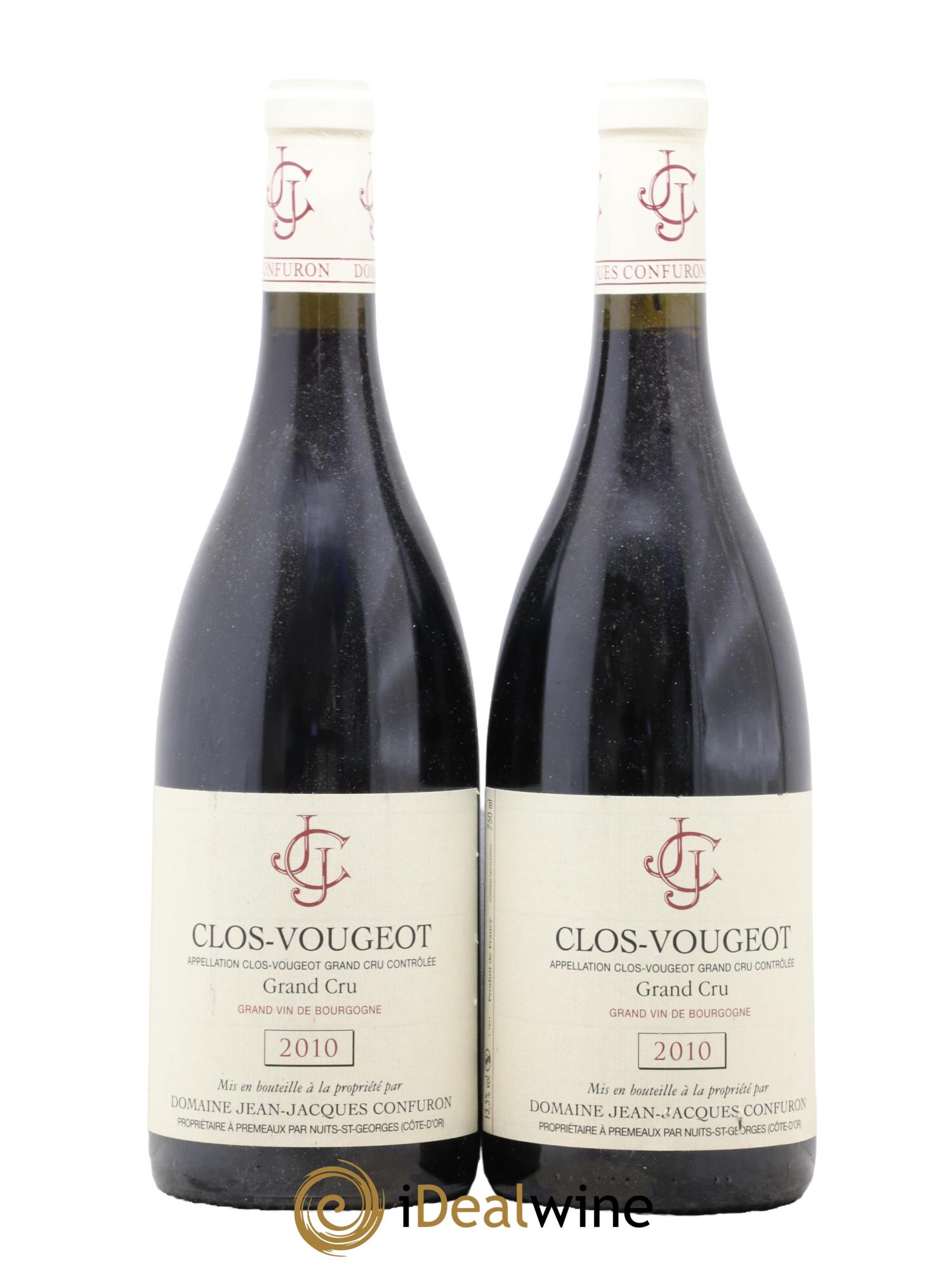 Clos de Vougeot Grand Cru Jean-Jacques Confuron 2010 - Lot of 2 bottles - 0