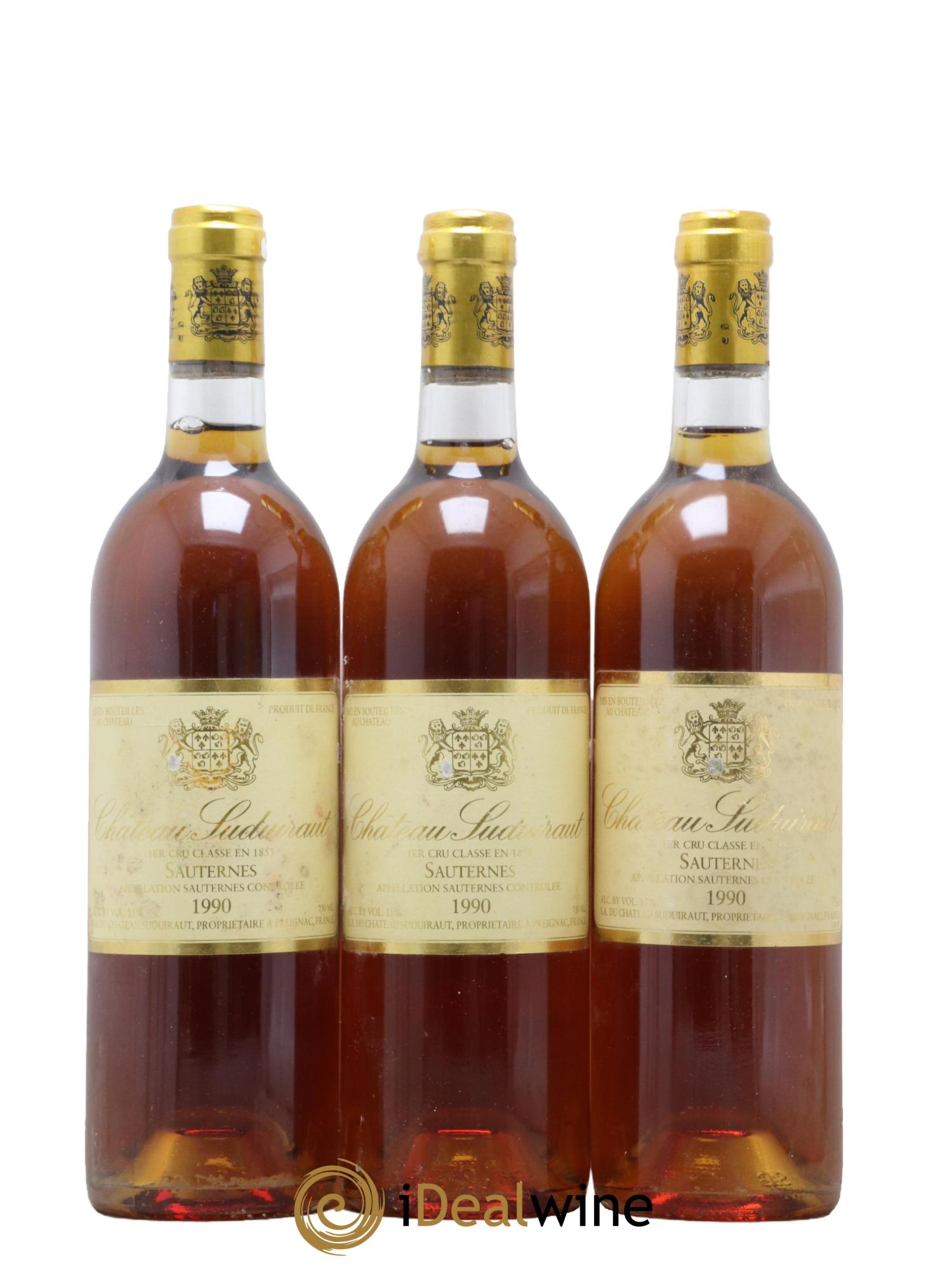 Château Suduiraut 1er Grand Cru Classé 1990 - Posten von 3 Flaschen - 0