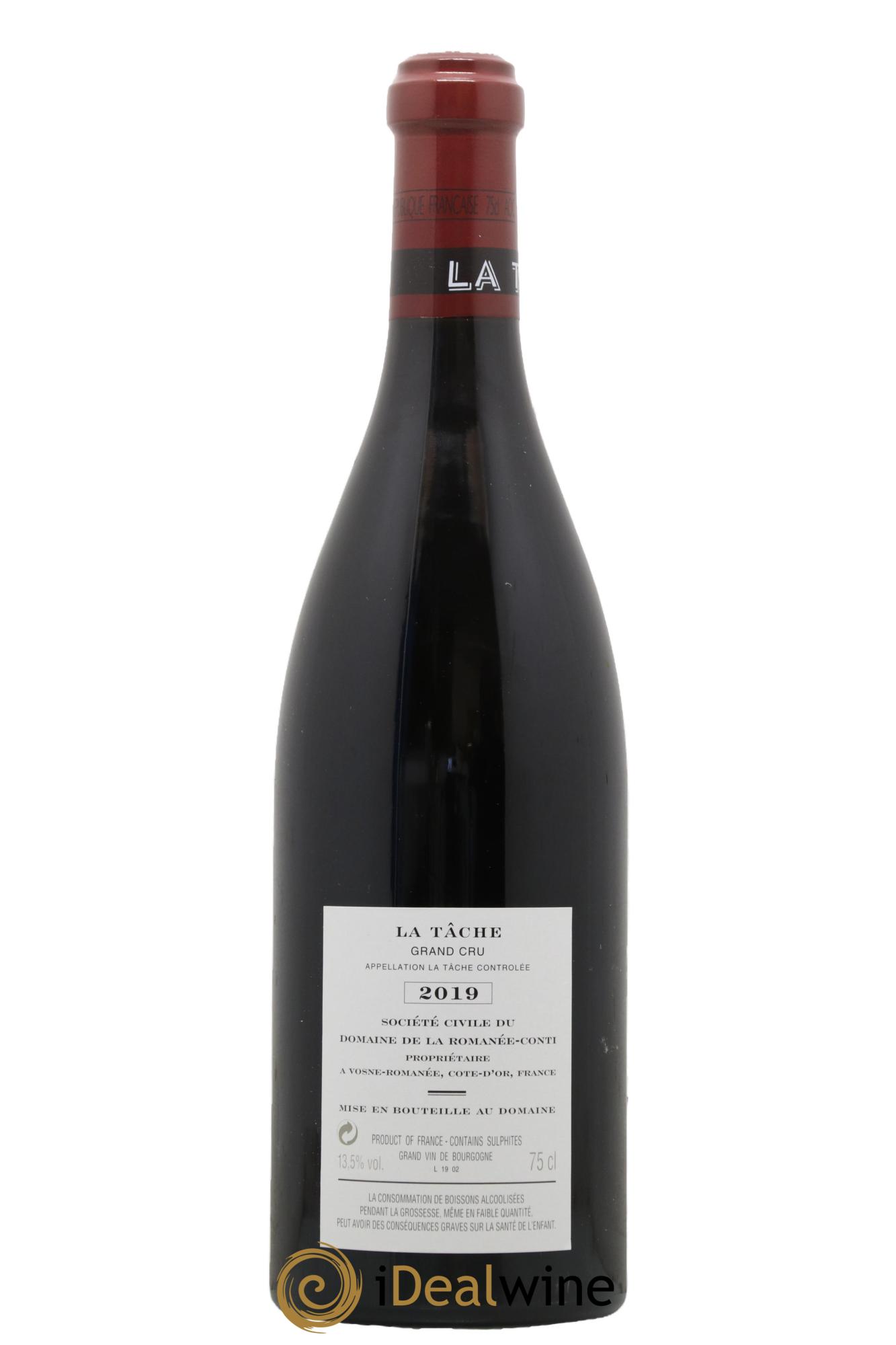 La Tâche Grand Cru Domaine de la Romanée-Conti 2019 - Lot de 1 bouteille - 1