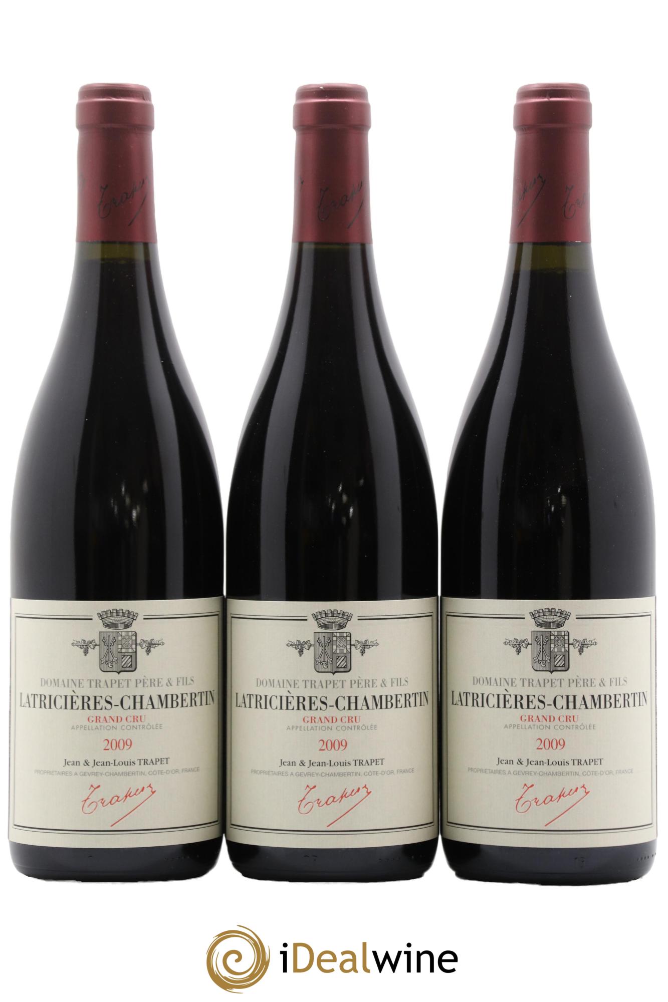 Latricières-Chambertin Grand Cru Domaine Trapet  2009 - Lot de 3 bouteilles - 0