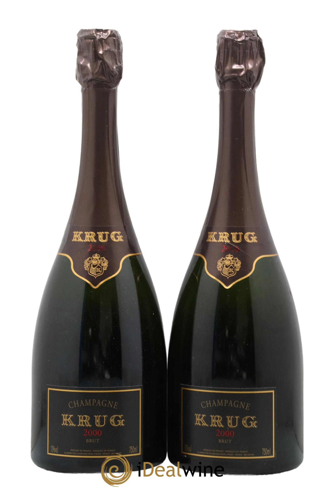 Vintage Krug 2000 - Lotto di 2 bottiglie - 0