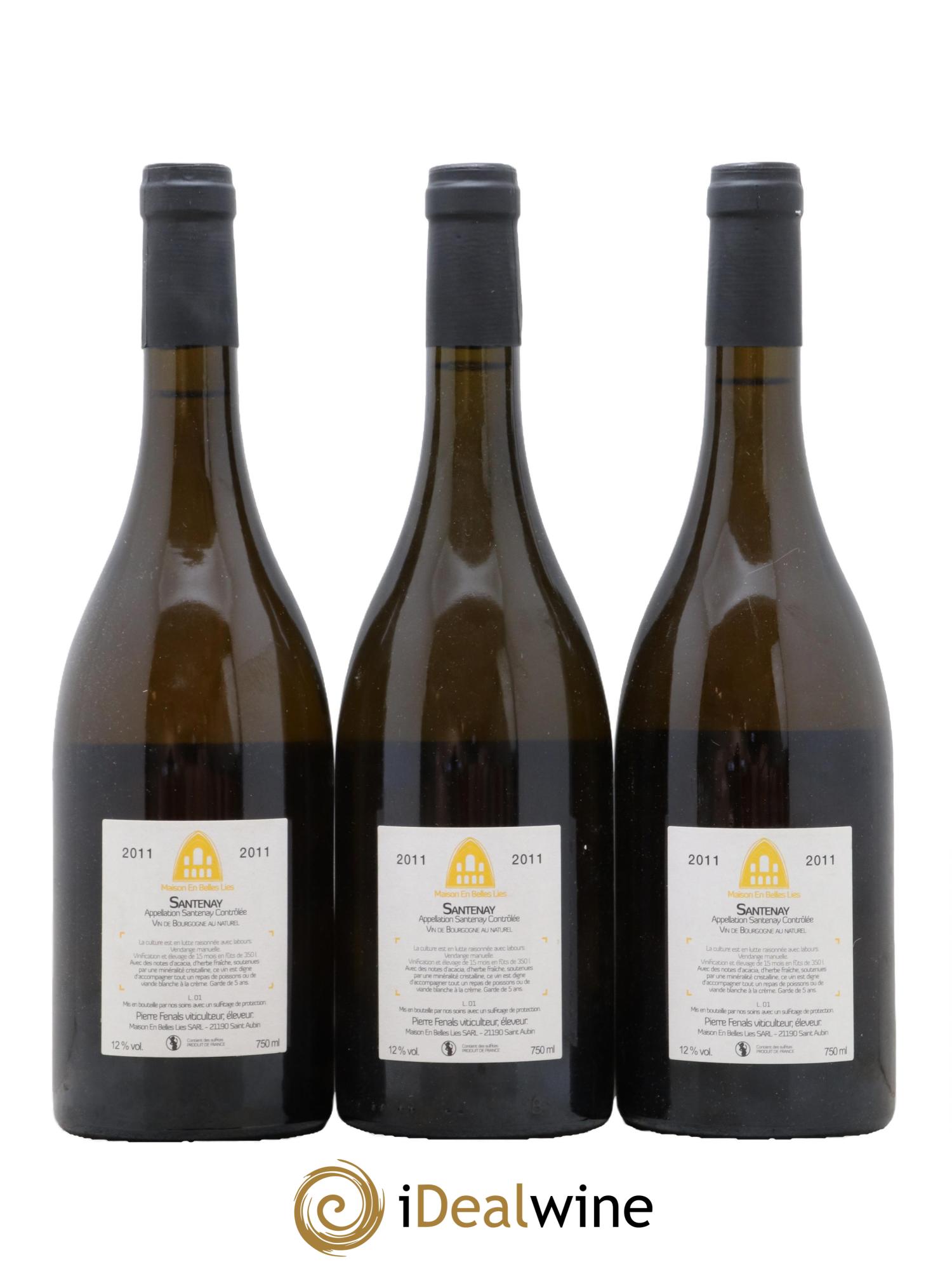 Santenay Maison En Belles Lies 2011 - Lot of 3 bottles - 1