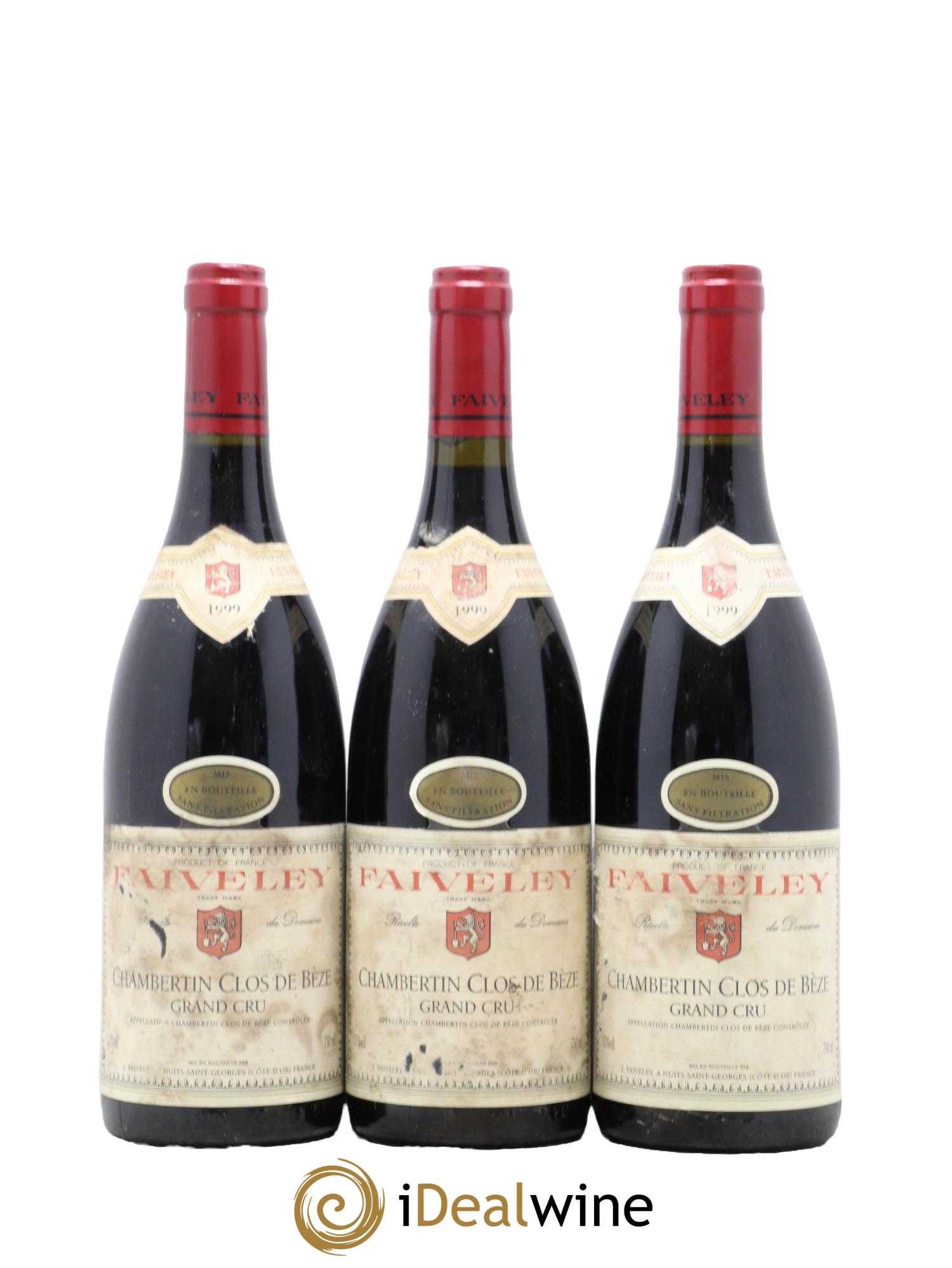 Chambertin Clos de Bèze Grand Cru Faiveley 1999 - Lotto di 3 bottiglie - 0