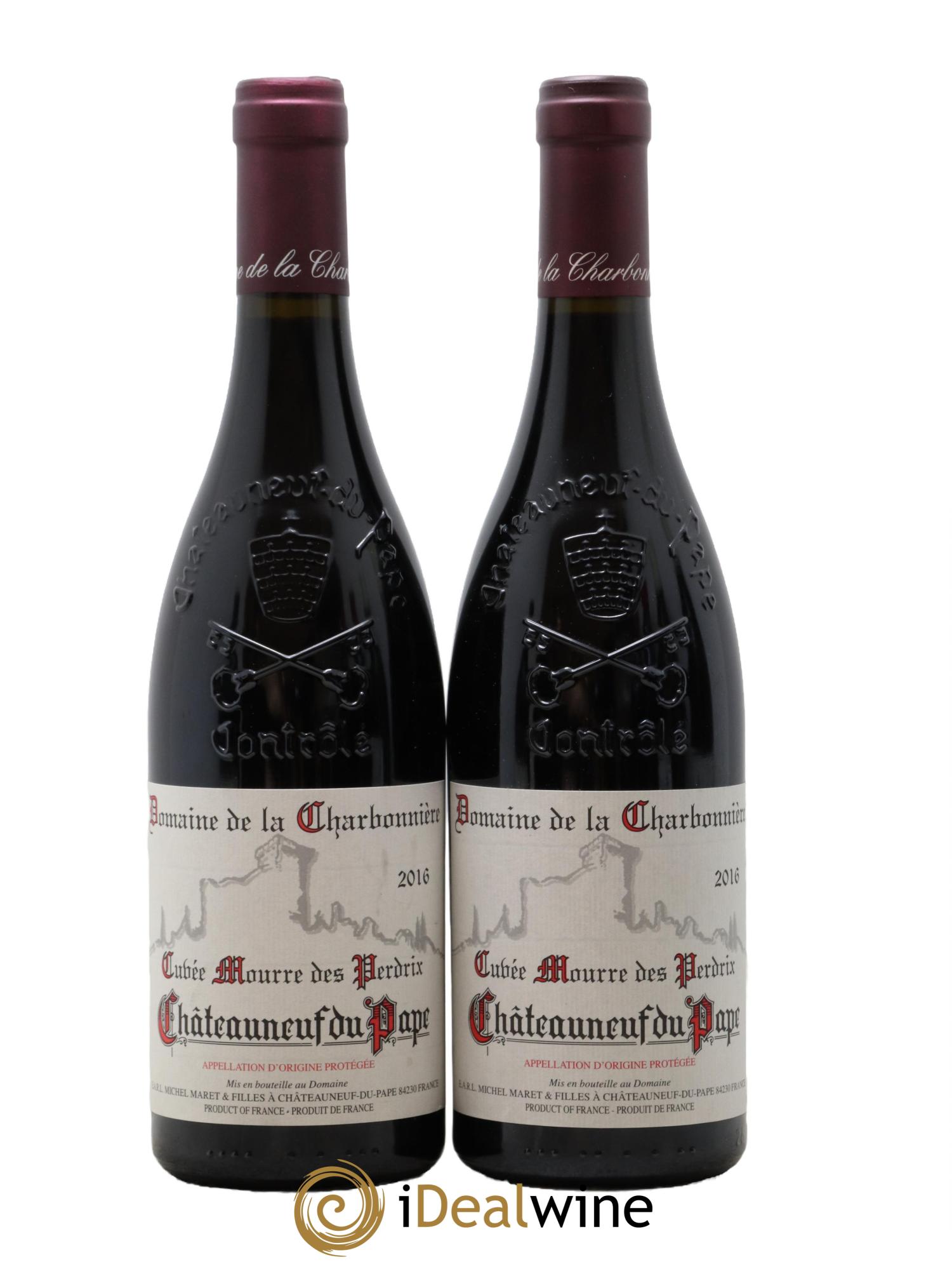 Châteauneuf-du-Pape Cuvée Mourre des Perdrix Charbonnière (Domaine de la) 2016 - Lot of 2 bottles - 0